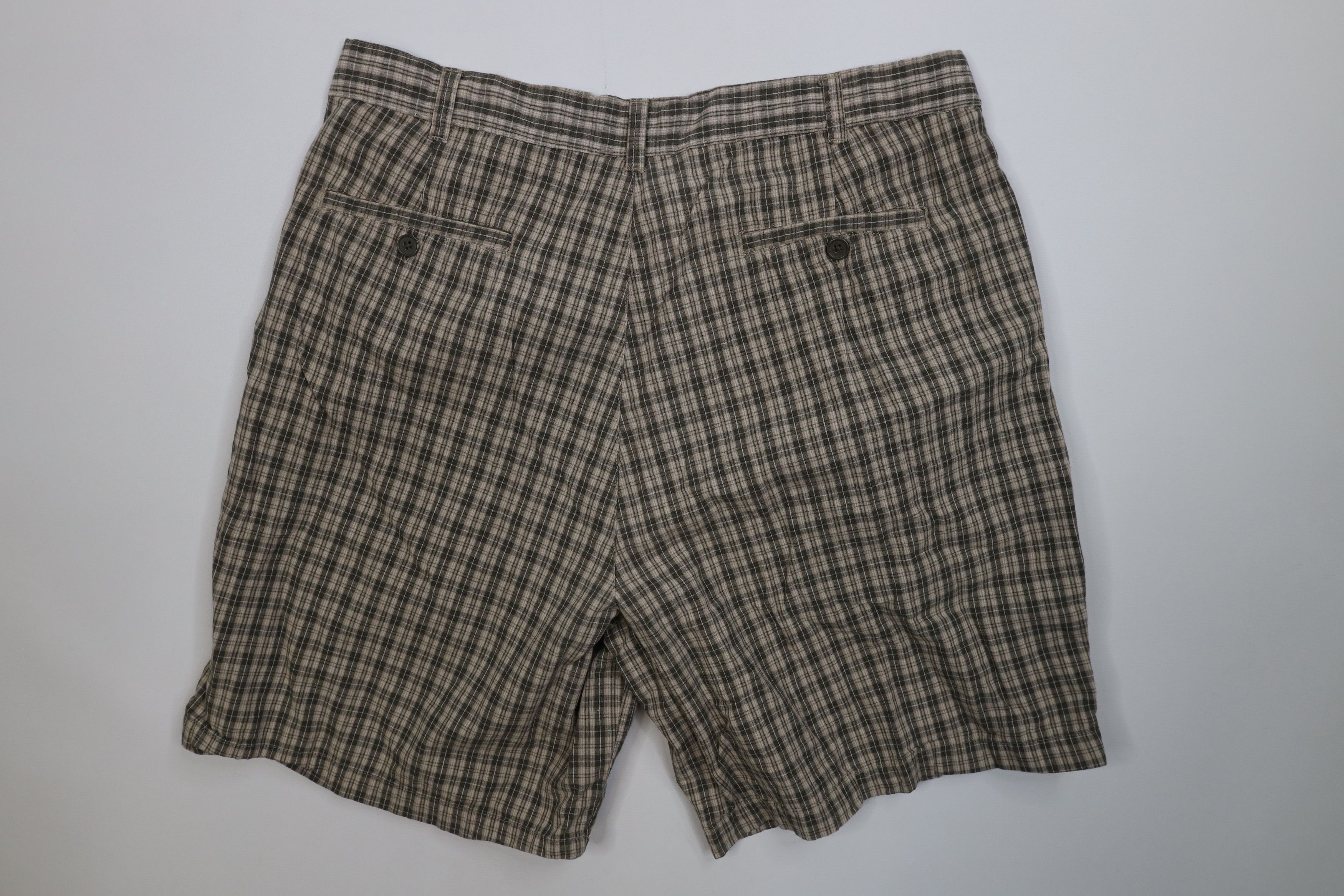 Vintage Vintage 90s Streetwear Fit Pleated Chino Shorts Plaid Size US 36 / EU 52 - 7 Thumbnail