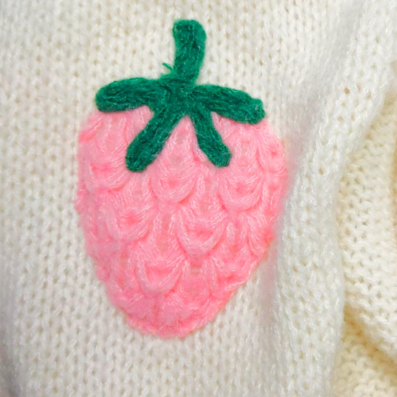 Other EUC Dreamers Debut Chunky Strawberry Cardigan Sweater Sz. S Size S / US 4 / IT 40 - 4 Thumbnail