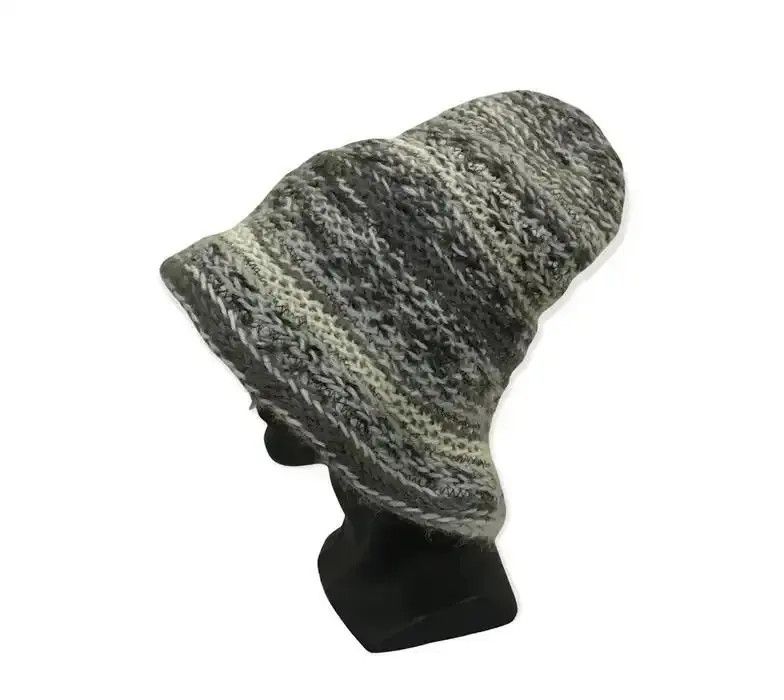 Japanese Brand Override Stripe Design Beanie Hat Size ONE SIZE - 1 Thumbnail