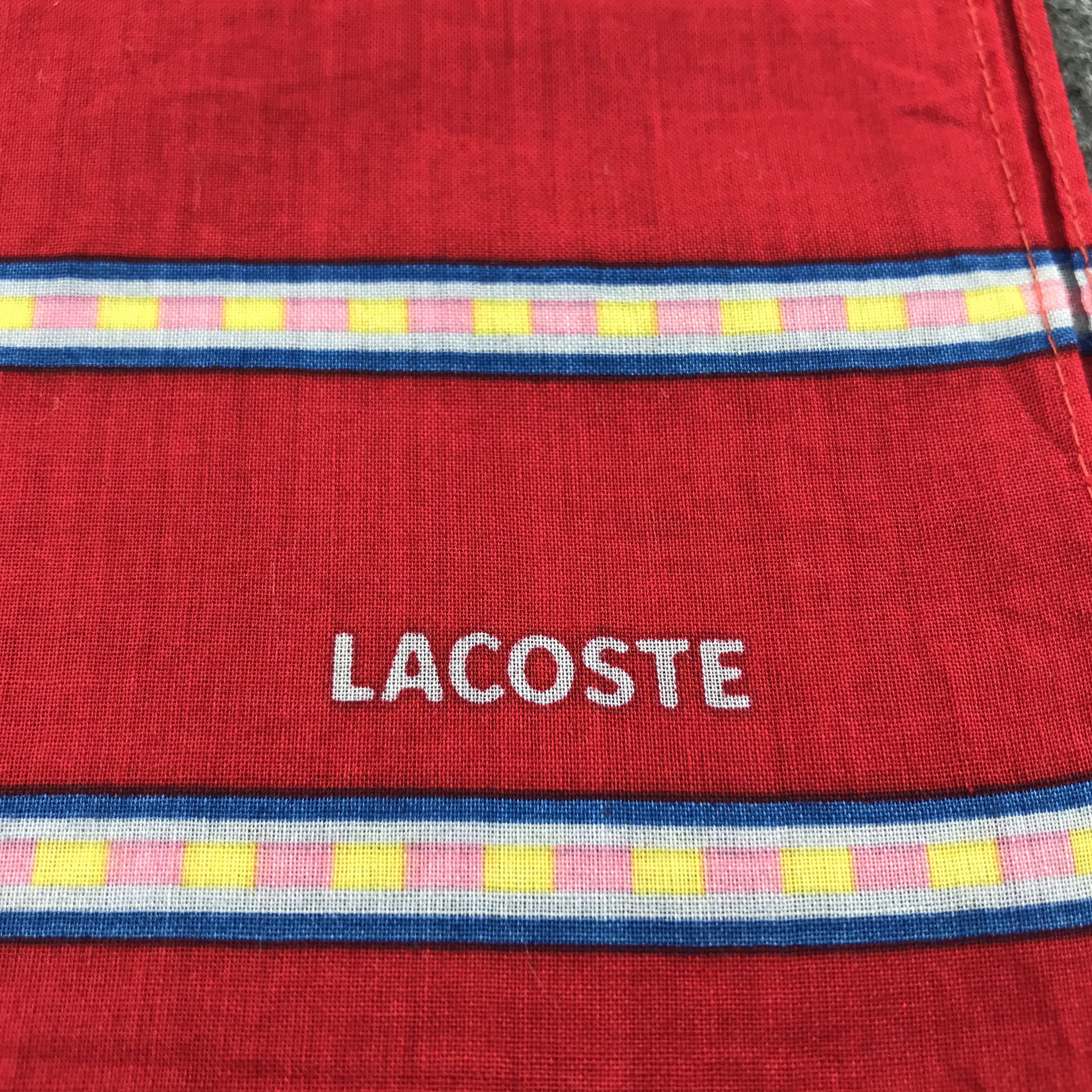 Lacoste × Vintage Lacoste Handkerchief Bandana Neckerchief SCT098 Size ONE SIZE - 6 Thumbnail
