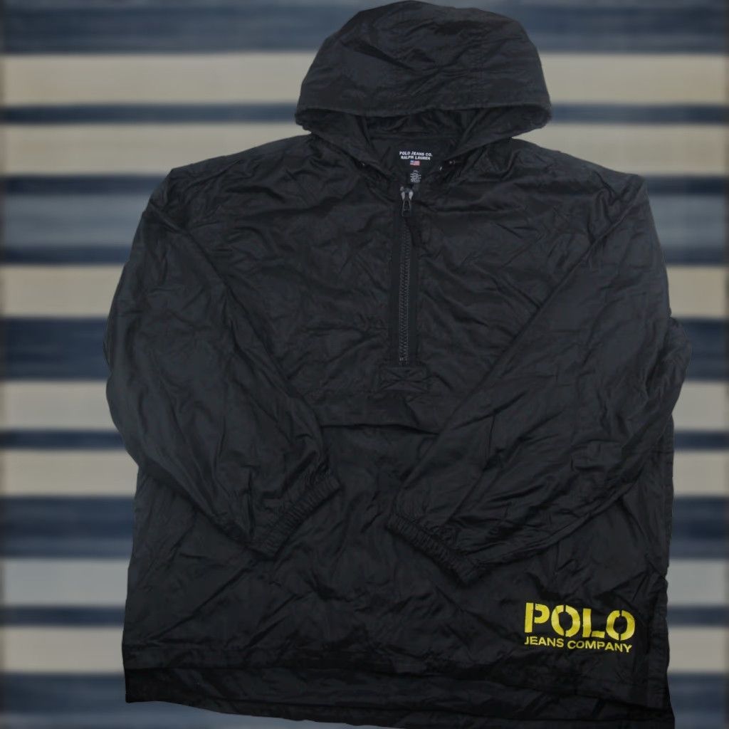 Vintage VINTAGE Polo Ralph Lauren Big Spellout Graphic Windbreaker Jacket Size US XL / EU 56 / 4 - 1 Thumbnail