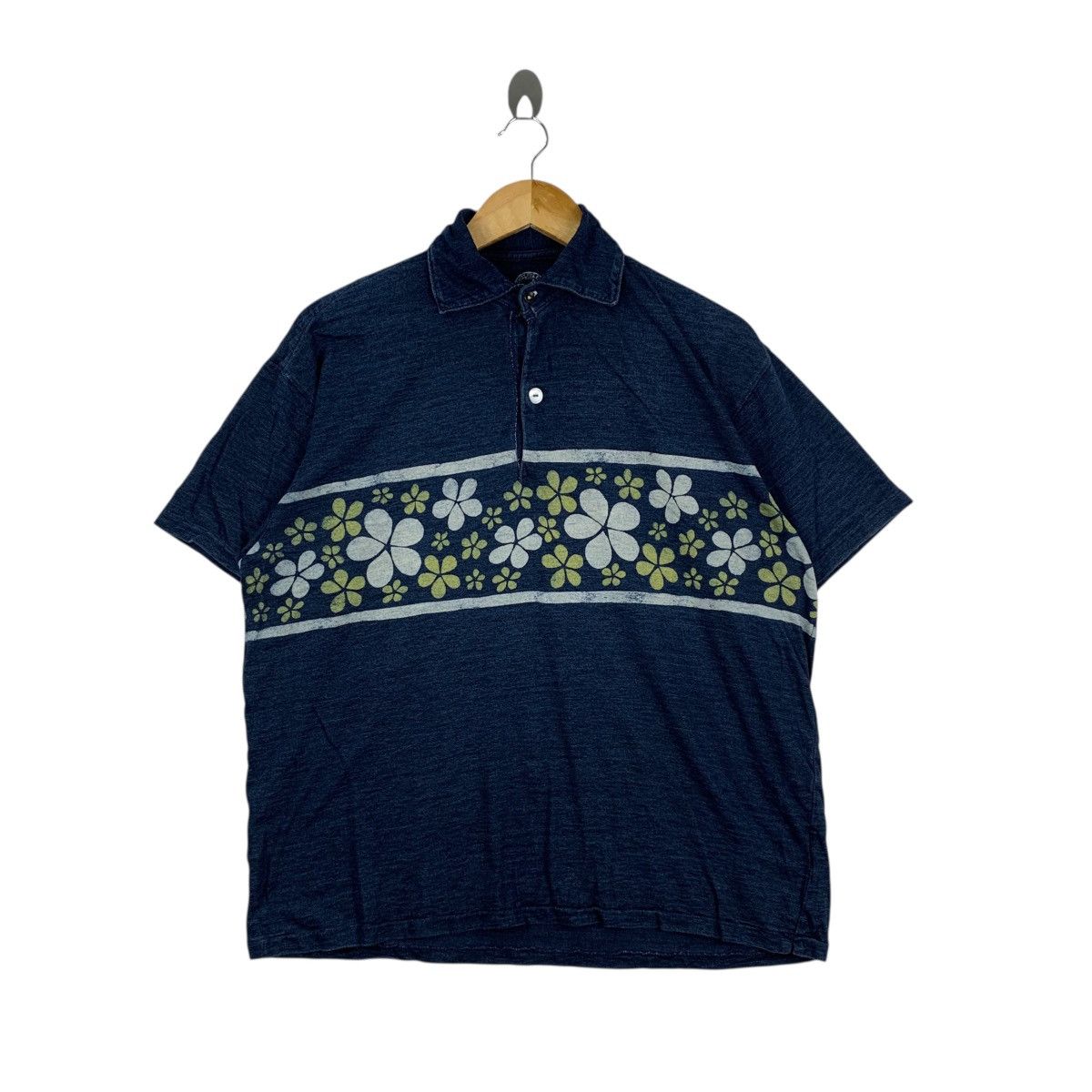 45rpm Vintage 45RPM Japanese Brand Casualwear Flower Polos T-Shirt Size US L / EU 52-54 / 3 - 1 Thumbnail