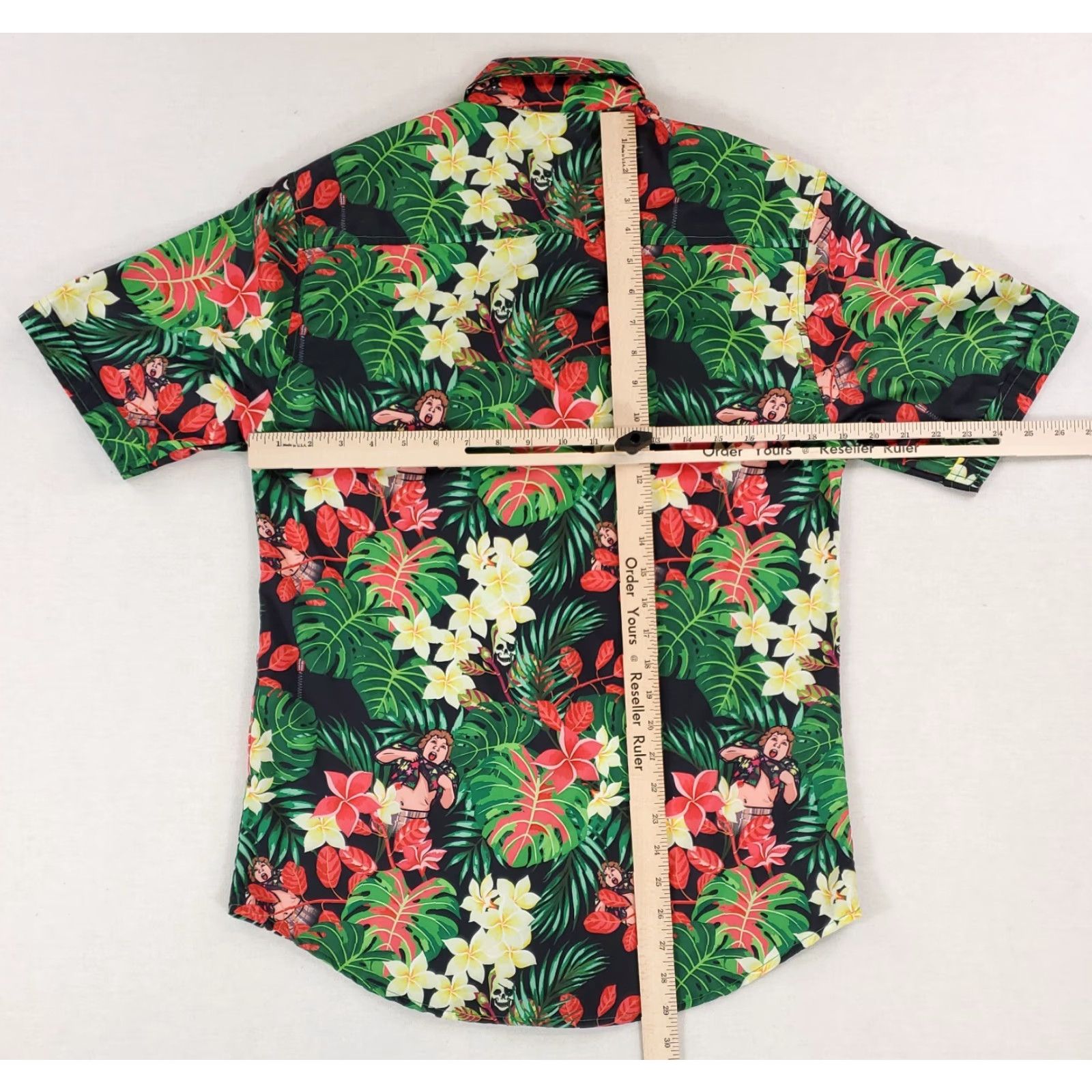 Vintage RSVLTS The Goonies Hawaiian Camp Shirt Black Green Floral Short Sleeve Mens S Size US S / EU 44-46 / 1 - 5 Thumbnail