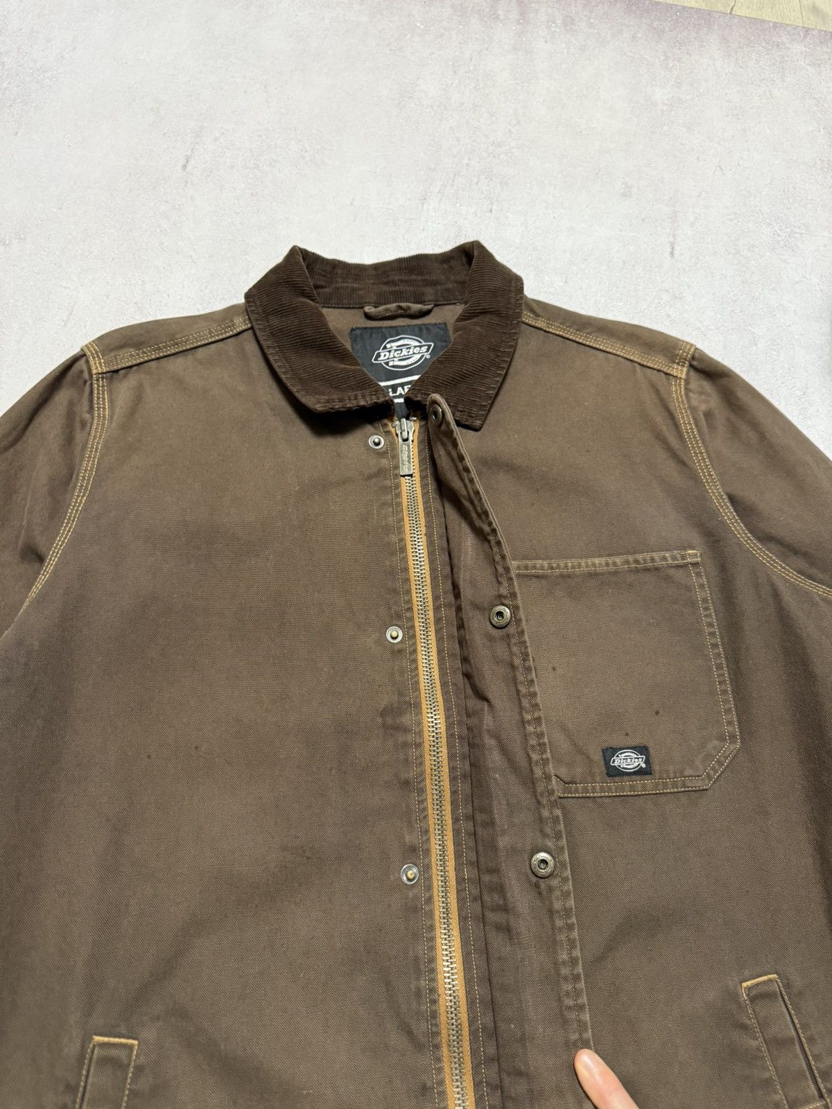 Dickies × Vintage Vintage Dickies Work Denim Jacket Brown Faded Amazing 90s Size US L / EU 52-54 / 3 - 8 Thumbnail