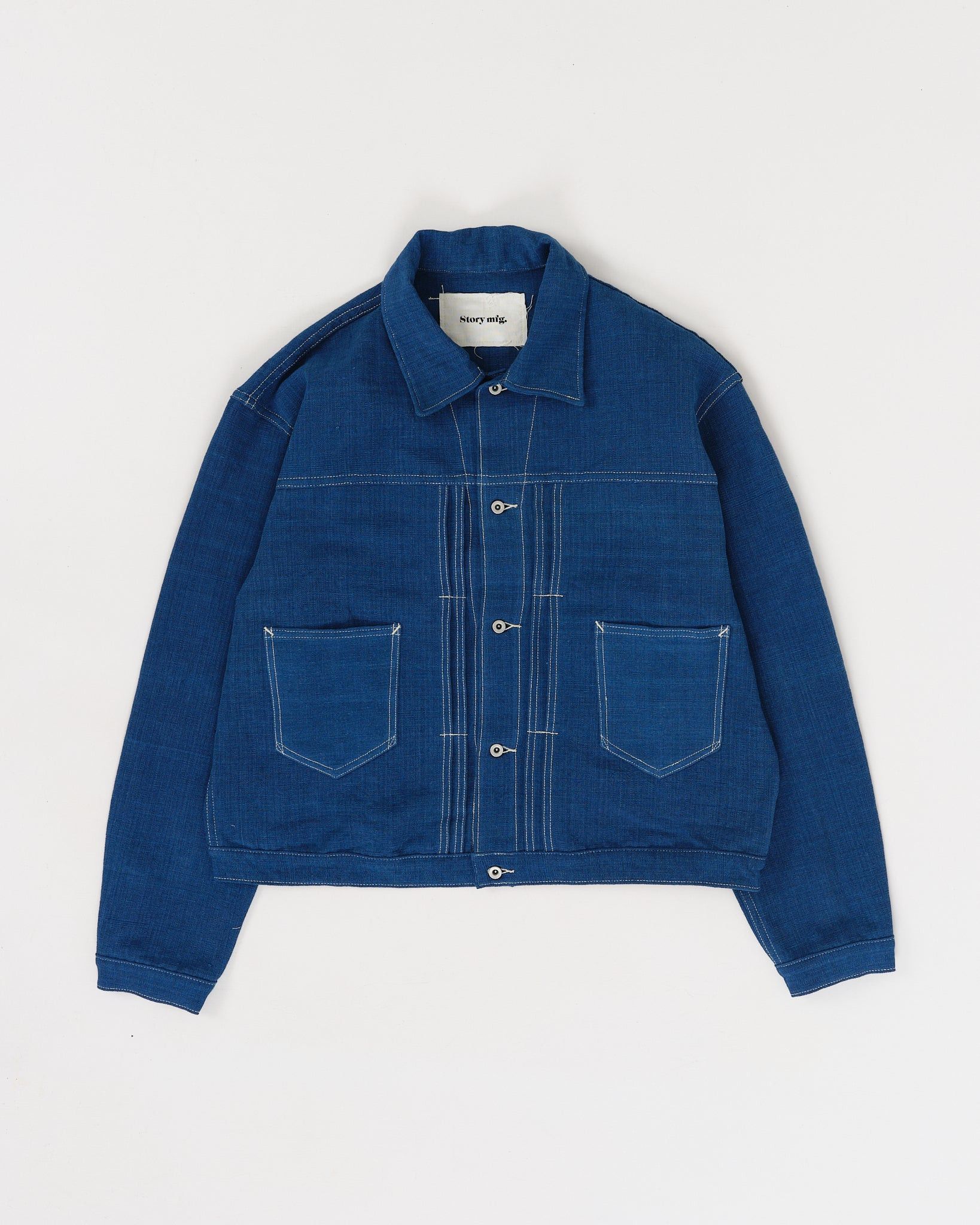 Sundae Jacket Indigo Handloom