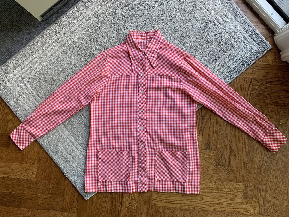 Other × Vintage True Vintage Picnic Checker Plaid Chore 1970s Hippie Boho Size XS / US 0-2 / IT 36-38 - 4 Thumbnail