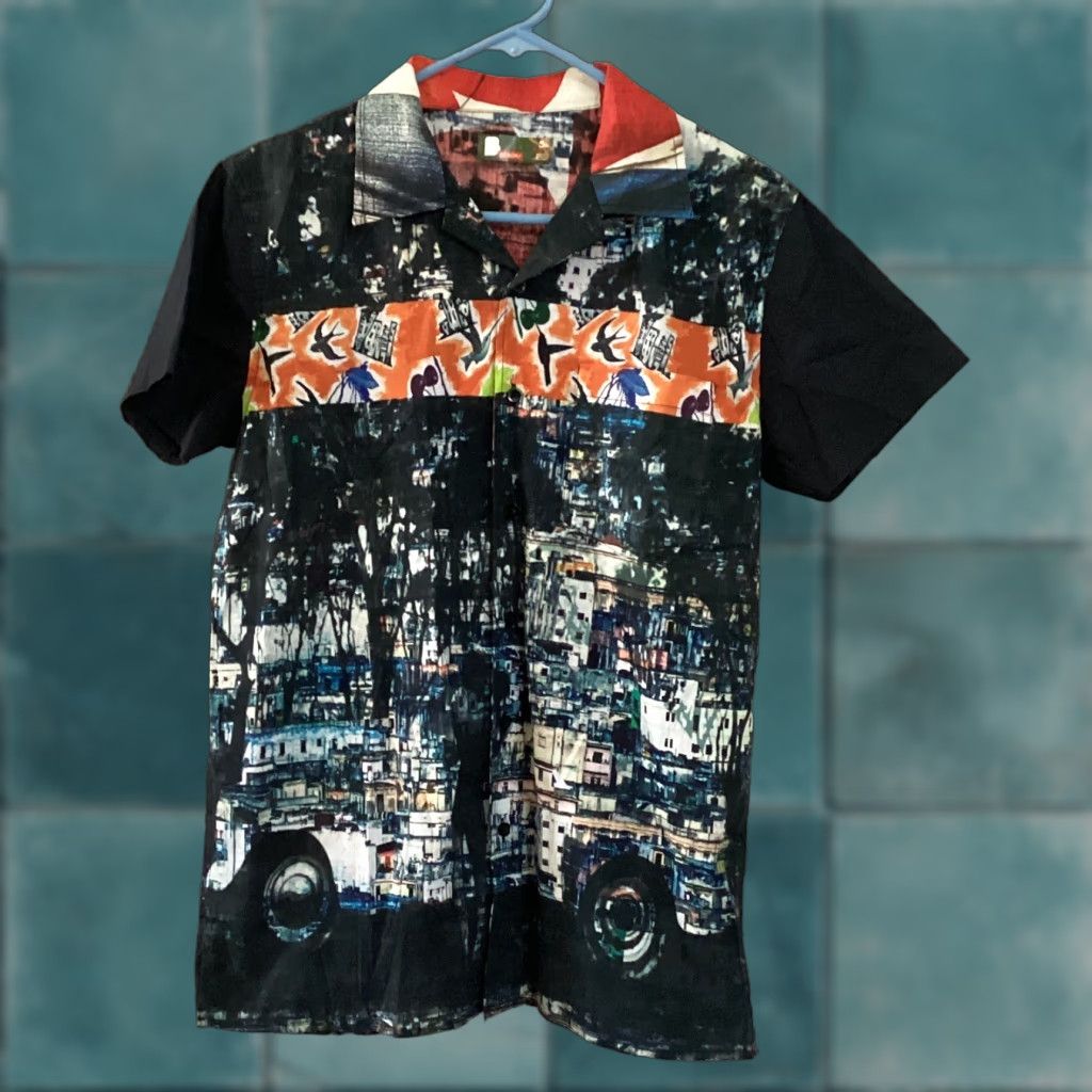 Bench Bench Mens Shirt Black Button Up Combed Cotton Short Sleeve Urban Retro Size S Size US S / EU 44-46 / 1 - 1 Thumbnail
