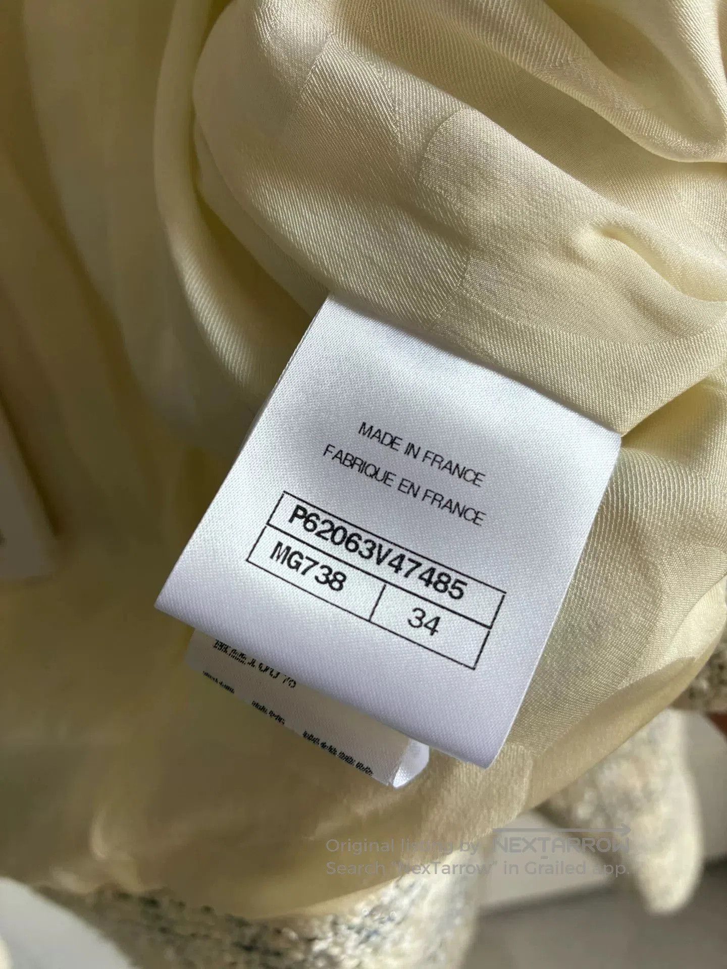 Chanel Chanel 19B White Tweed Coat. Size XXS / US 00 / IT 34 - 5 Thumbnail