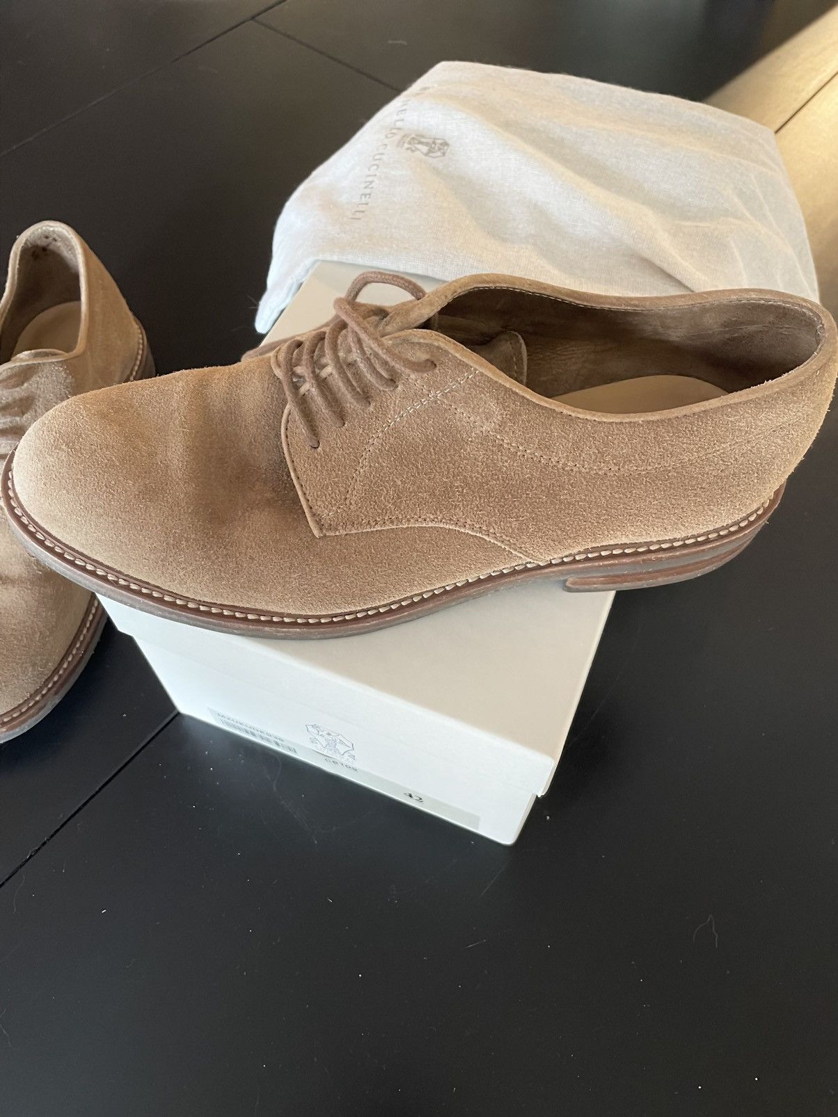 Brunello Cucinelli Brunello Cucinelli Suede Lace-Up Derbies, Sz 42 IT/9.5 US Size US 9.5 / EU 42-43 - 1 Thumbnail