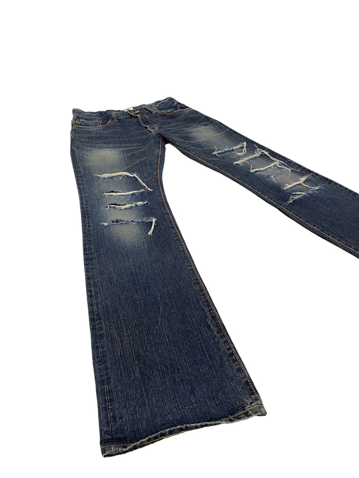 Edwin Flare Jeans Edwin Japan Faded Distress Boot Cut 8🟦3 Size US 32 / EU 48 - 1 Thumbnail