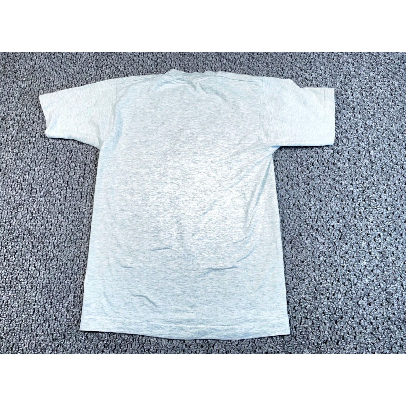 Fruit Of The Loom VTG 90s Alpena Michigan Lake Print T-Shirt Adult S Gray Fruit of the Loom Short Sleeve Crew Neck 50/50 Vintage Men's Shirt Size US S / EU 44-46 / 1 - 2 Thumbnail