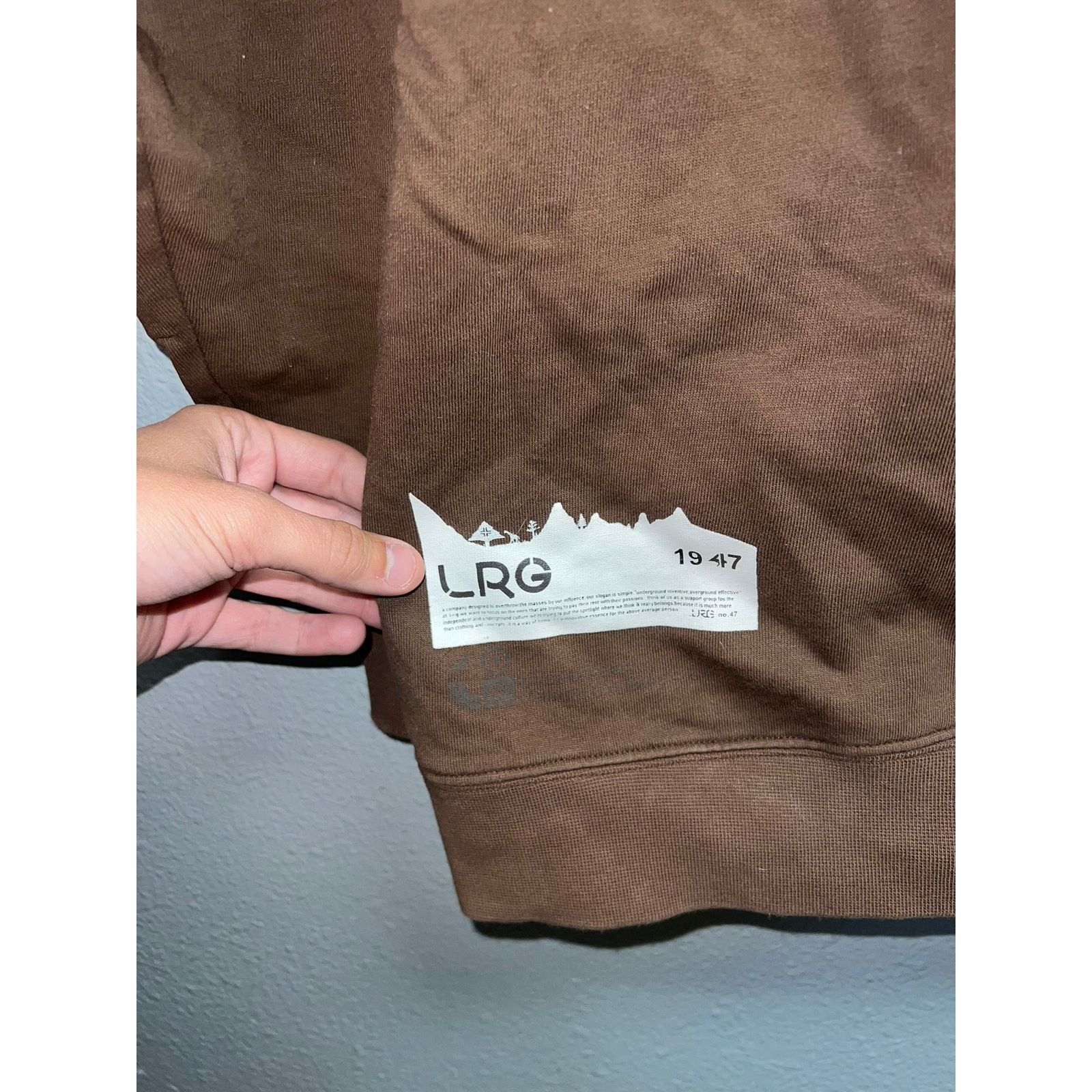 Vintage Y2K LRG Brown Hoodie Full Zip Lifted Research 2000s Size XL Size US XL / EU 56 / 4 - 10 Thumbnail