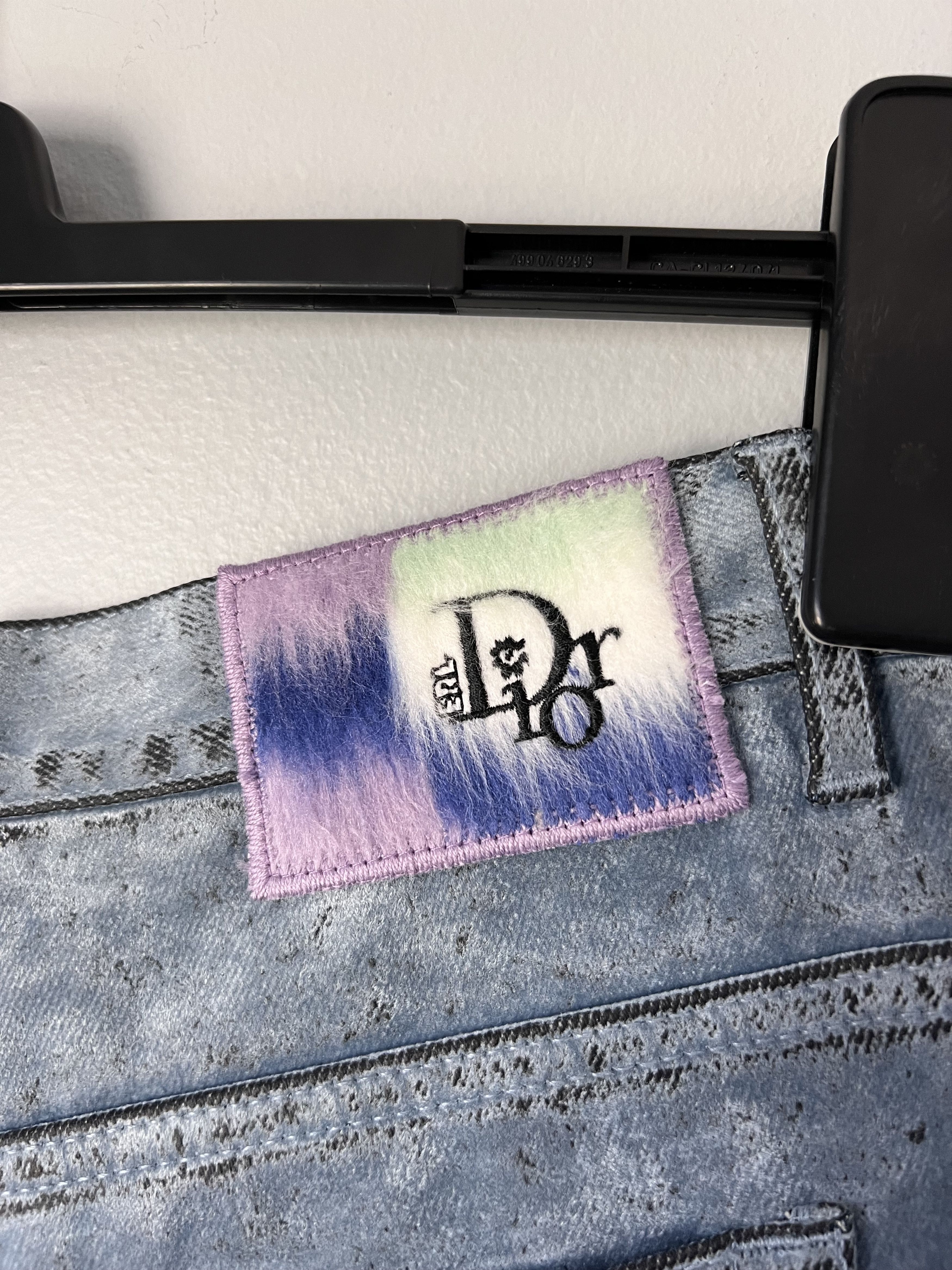 Dior × ERL Dior ERL Velour Distressed Shorts in Blue Size US 32 / EU 48 - 6 Thumbnail