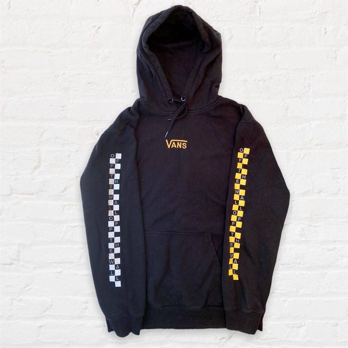 Vans hoodie checkered discount sleeves