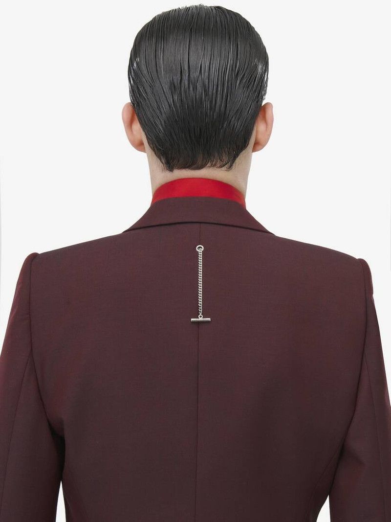 Alexander McQueen o1srvl11e0226 Stacked Shoulder Single-Breasted Jacket Size US M / EU 48-50 / 2 - 6 Thumbnail