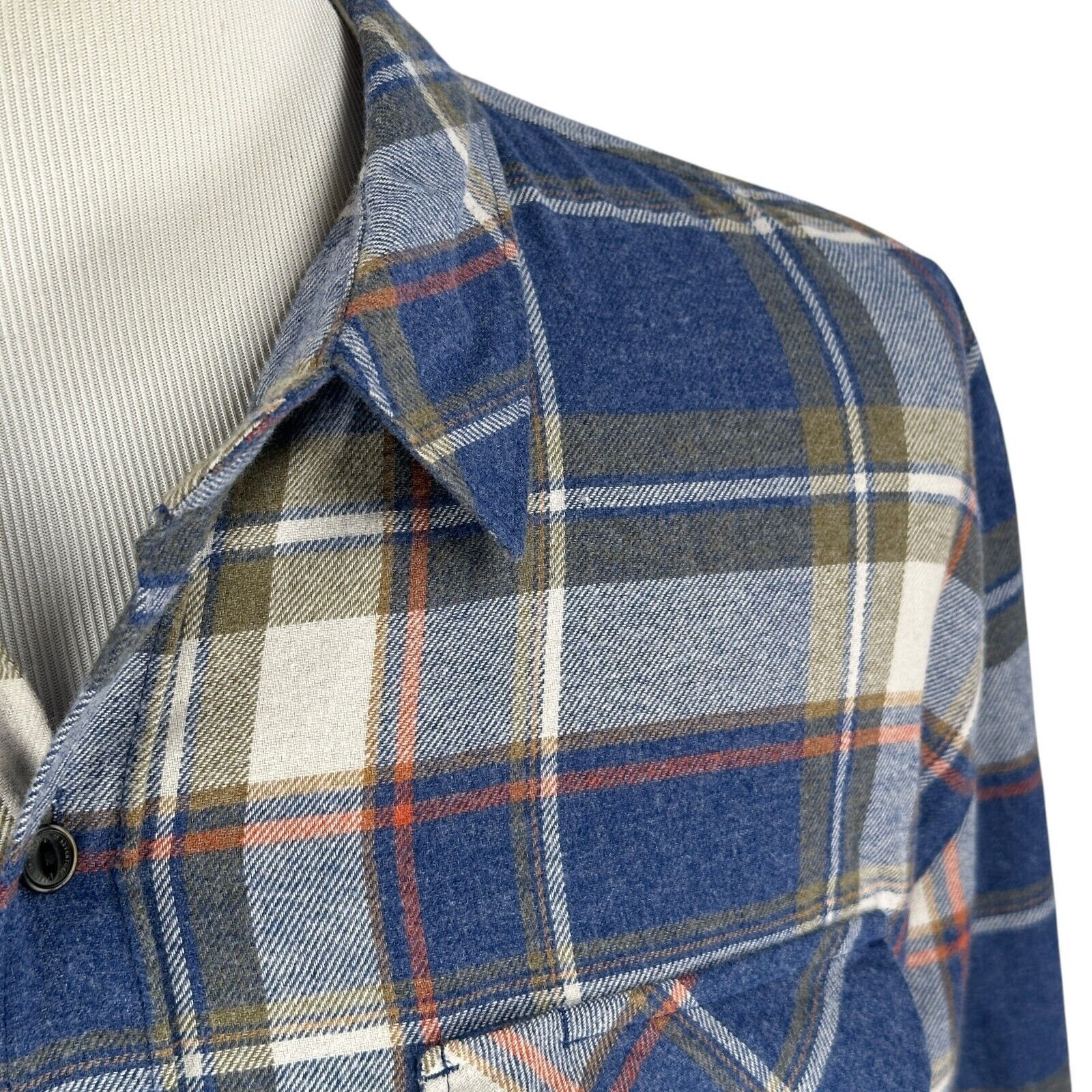 Roark Roark Flannel Shirt Men's 2XL XXL Blue Gray Check Button Size US XXL / EU 58 / 5 - 3 Thumbnail