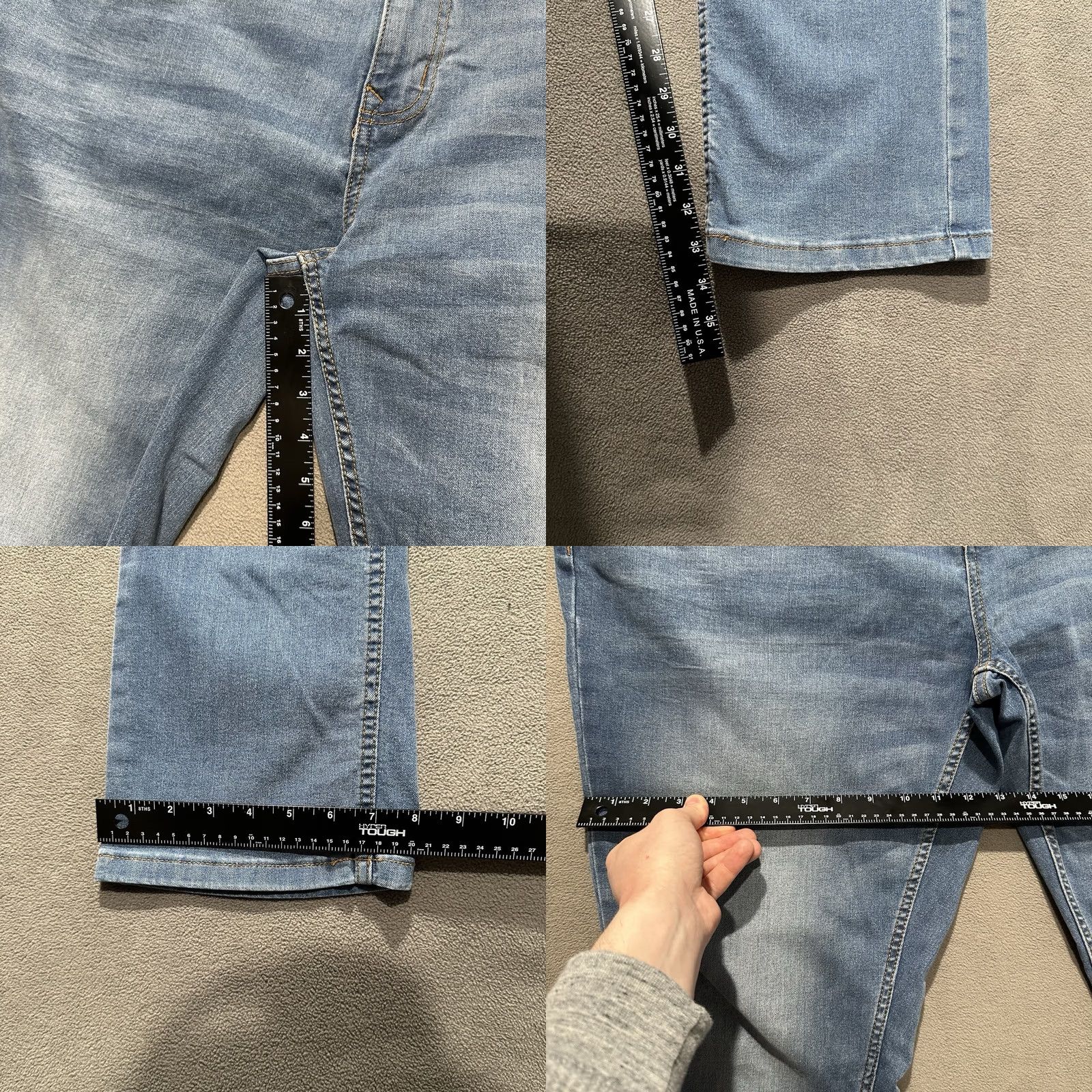Denime The Perfect Jean NYC Jeans Men 42x36 Blue Skinny Fit Stretch Denim EUC Size US 42 / EU 58 - 9 Thumbnail