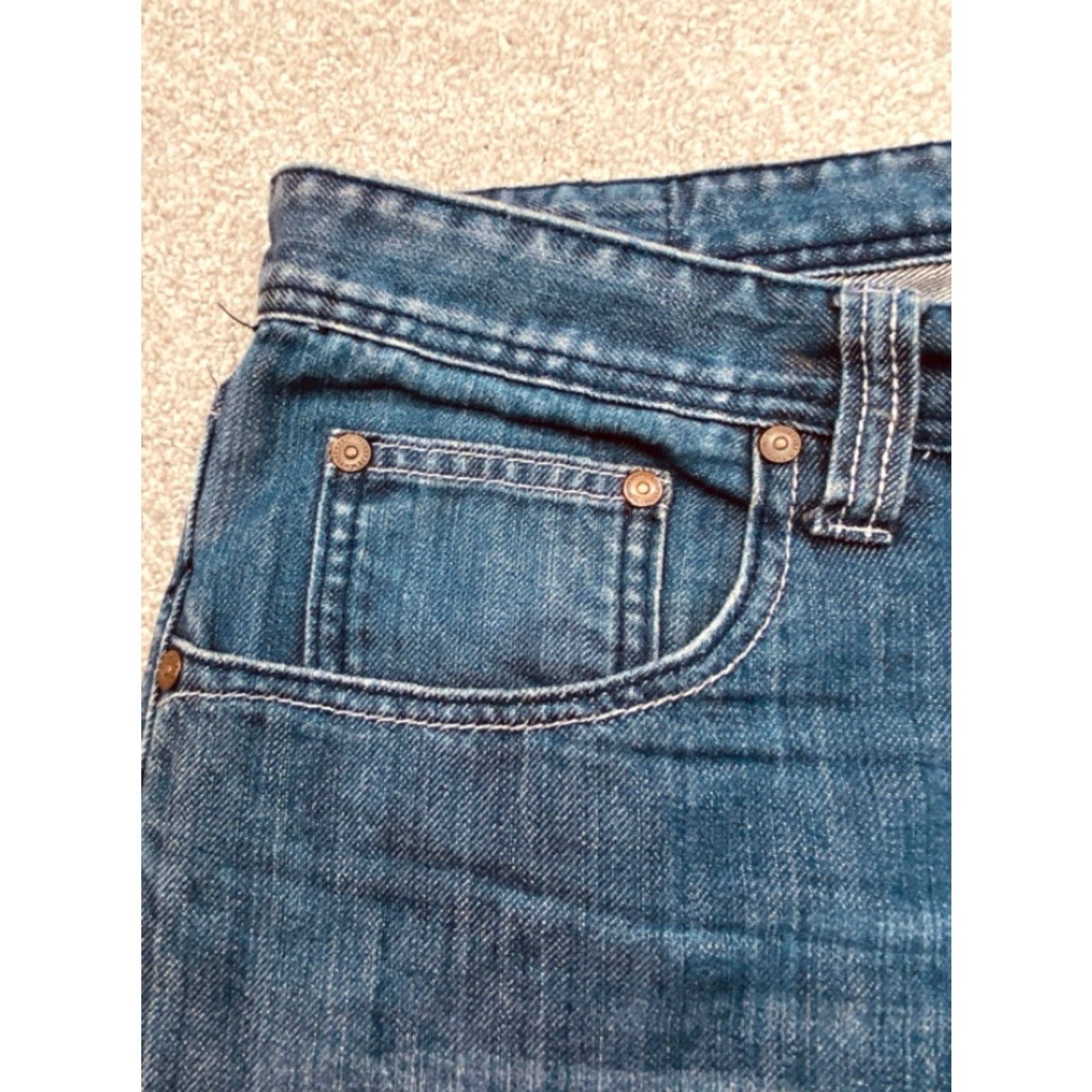Denime VINTAGE Flypaper Jeans Denim Bootcut 36x30 Men 36 Inseam 100% Cotton Blue Bootscut 4293 Size US 36 / EU 52 - 4 Thumbnail