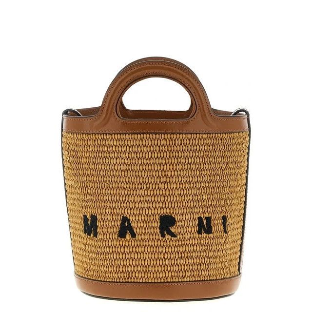 Marni MARNI Tropicalia Mini Rawsienna Raffia-Effect Top Handle Bag Size ONE SIZE - 1 Thumbnail