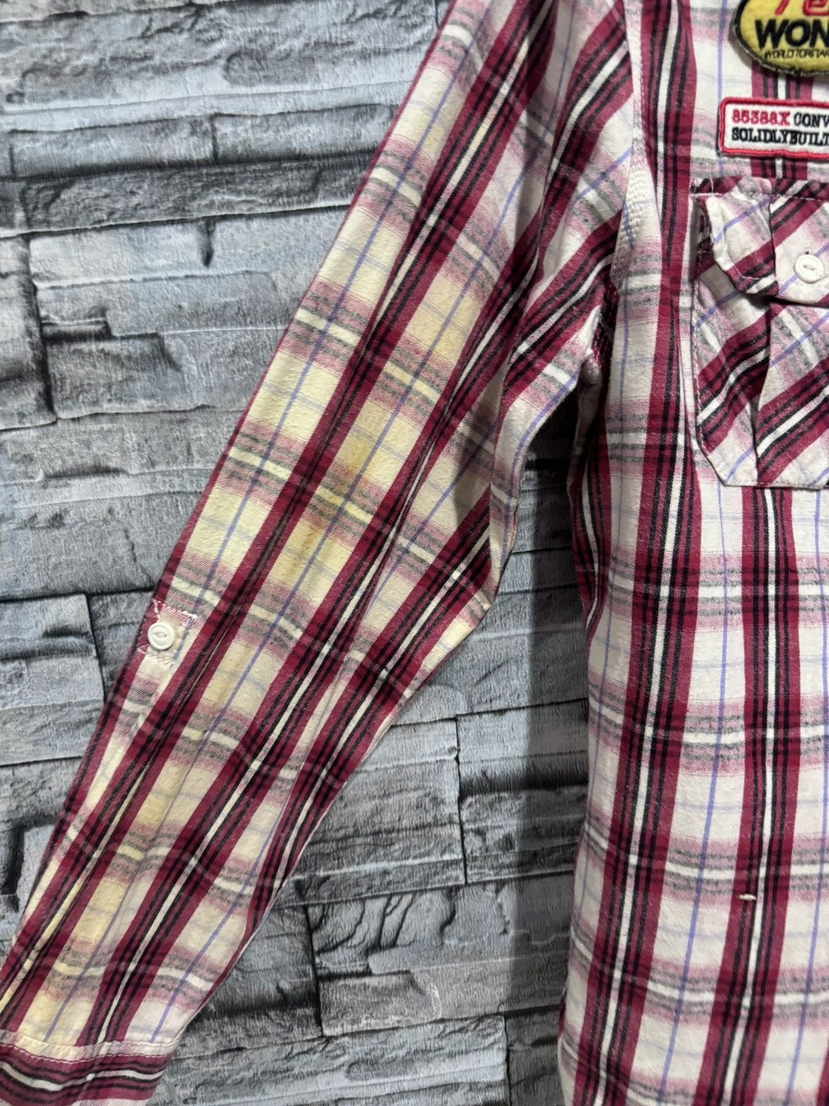 Flannel vintage Flannel Time Flies Patcher design double pocket Size US L / EU 52-54 / 3 - 5 Thumbnail