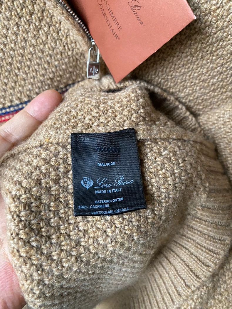 Loro Piana LORO PIANA Cashmere cardigan, camel color patchwork stripe Size M / US 6-8 / IT 42-44 - 4 Thumbnail