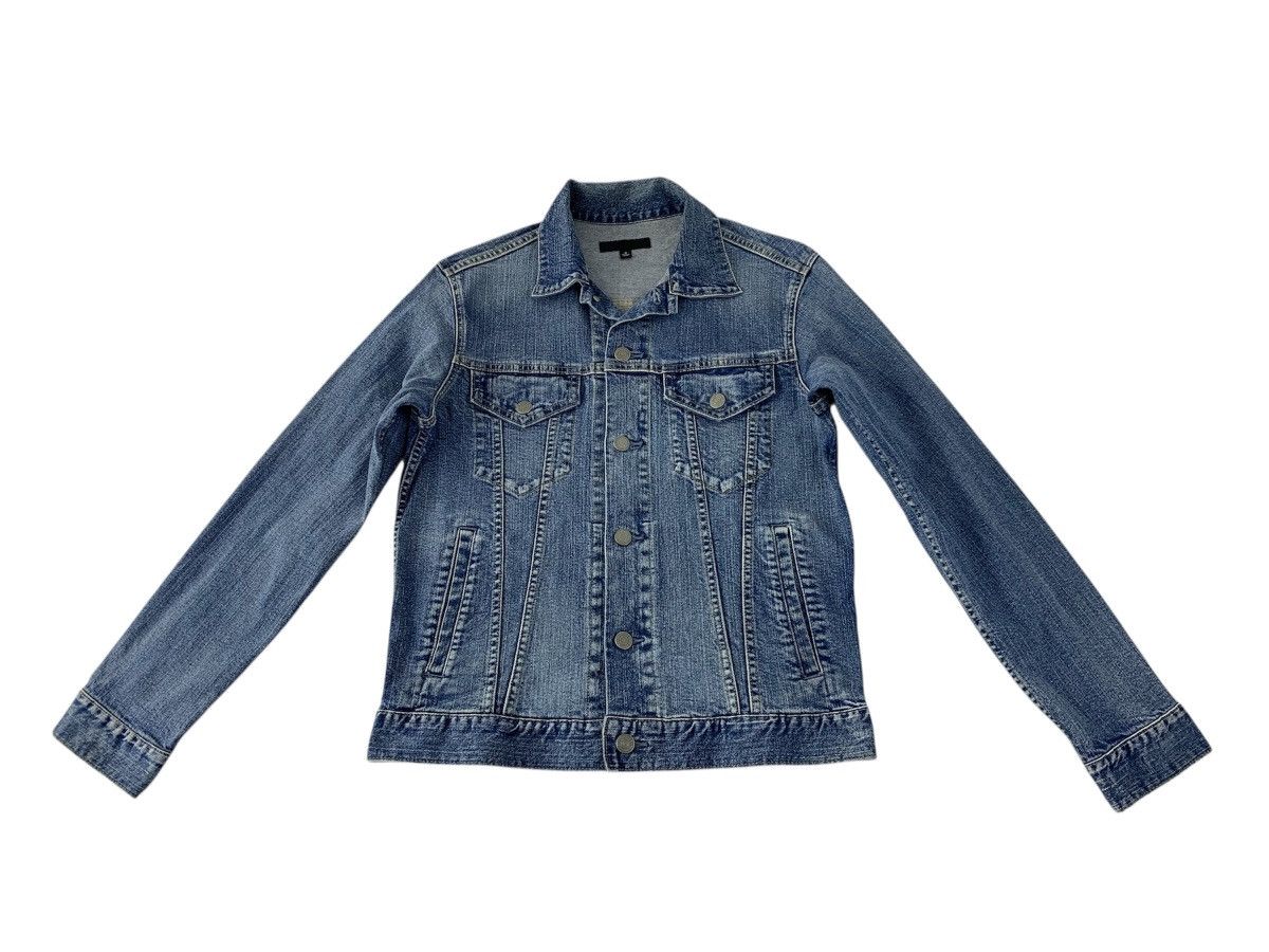 Uniqlo Indigo Denim Jacket Double Pocket Western Style Size M / US 6-8 / IT 42-44 - 1 Thumbnail