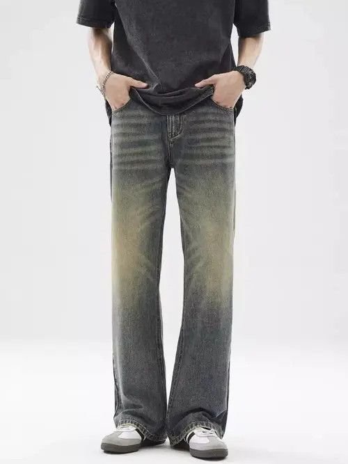VIBE American retro loose oversize washed distressed jeans Size US 32 / EU 48 - 1 Thumbnail