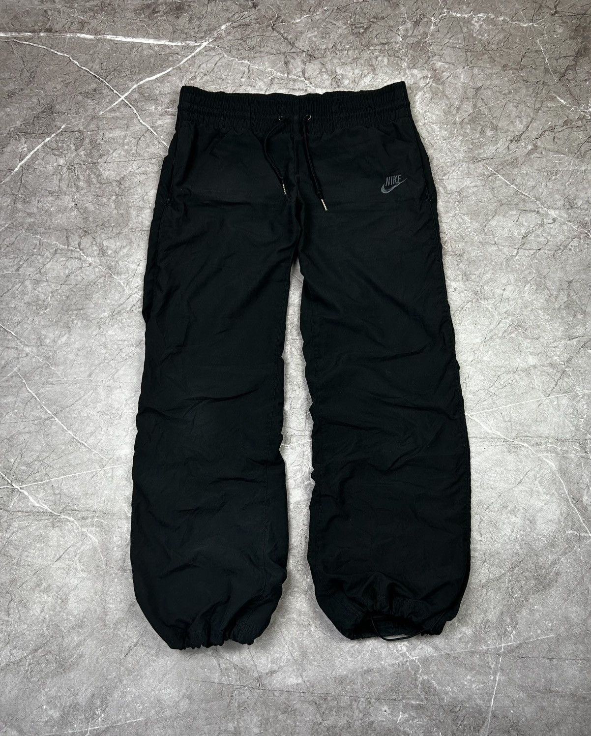 Nike × Vintage Nike Vintage Track Pants Nylon Y 2K Drill Streetwear Swoosh Size US 31 - 2 Thumbnail