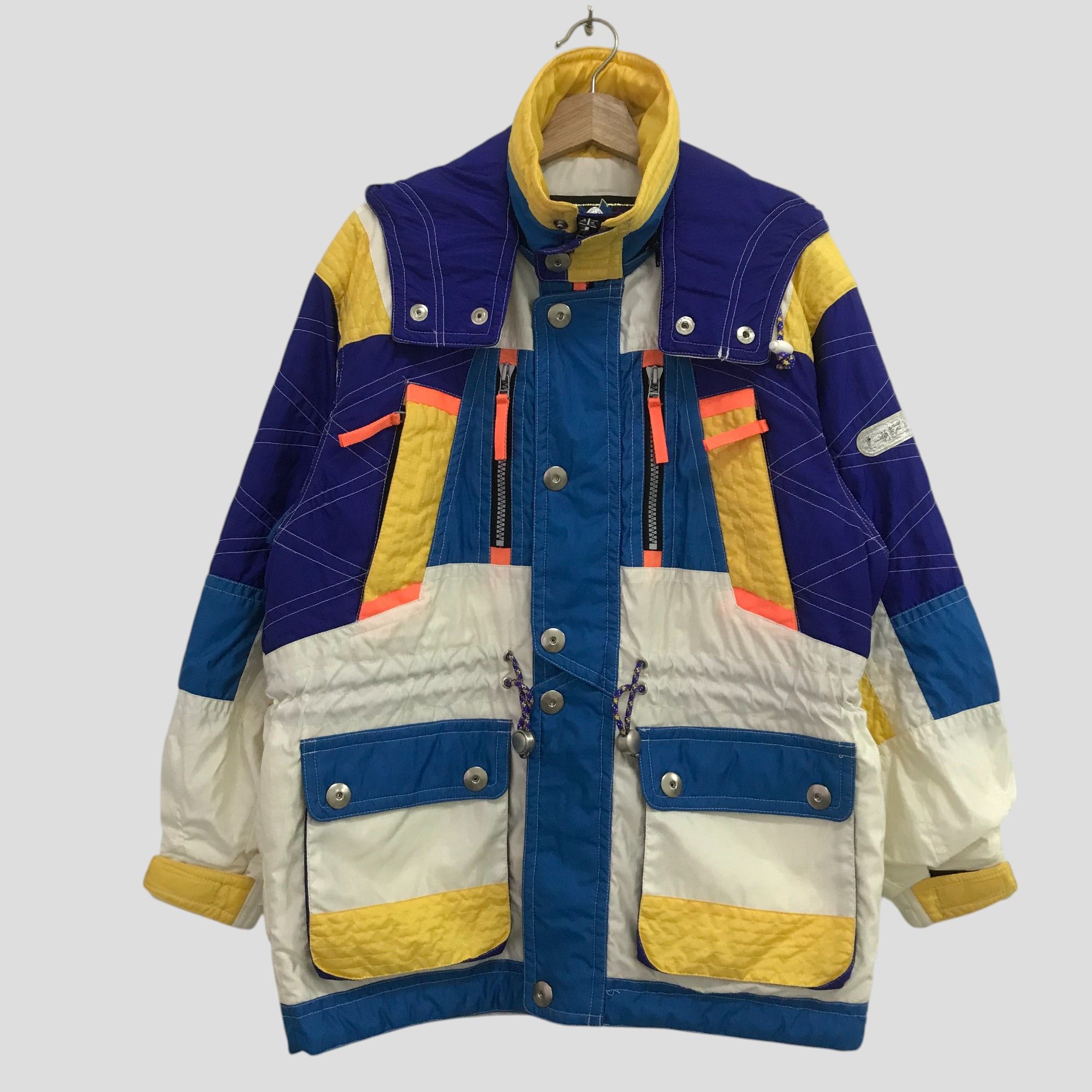 Japanese Brand × Vintage Vintage Head Colour Block Ski Wear Hoodie Jacket Large Size Size US L / EU 52-54 / 3 - 1 Thumbnail