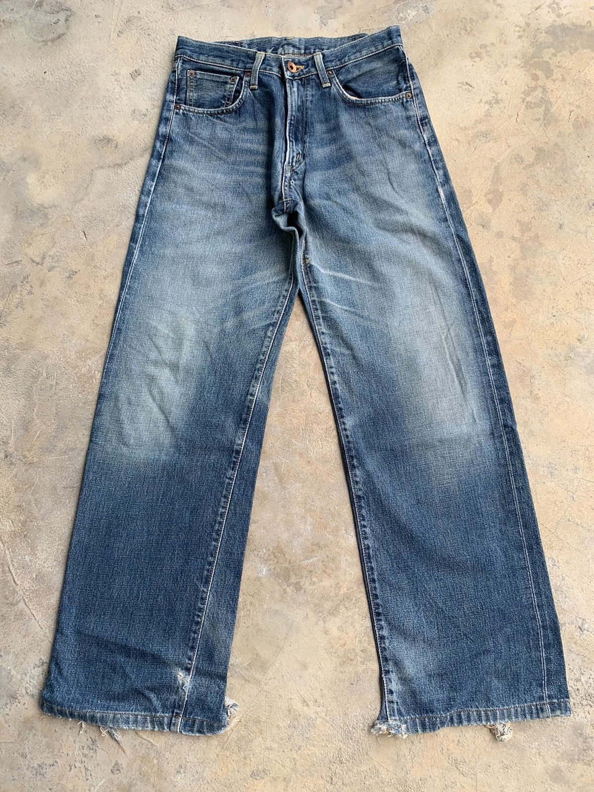 Edwin × Japanese Brand Vintage Edwin 505X Baggy Selvedge Distressed Denim Size US 29 - 3 Thumbnail