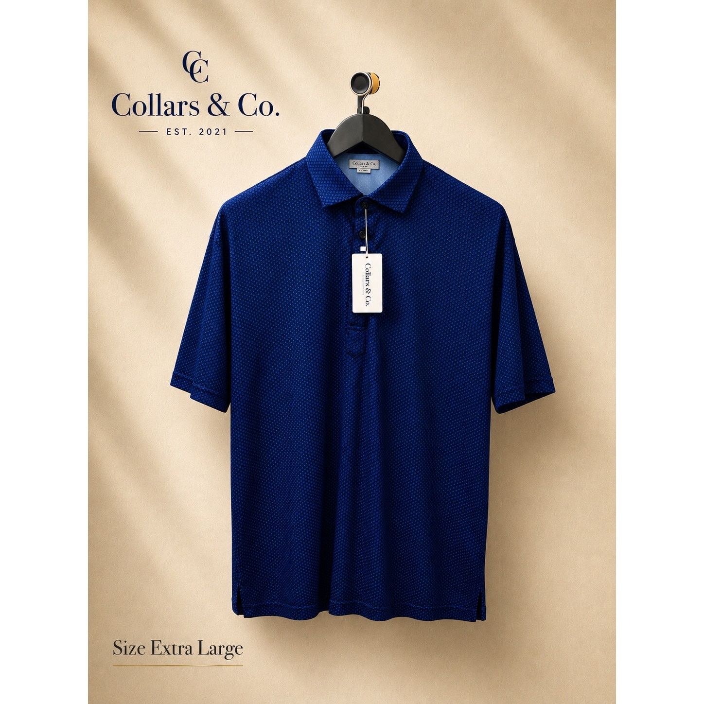 Other Collars & Co Blue Performance Polo XL Stretch Size US XL / EU 56 / 4 - 1 Thumbnail