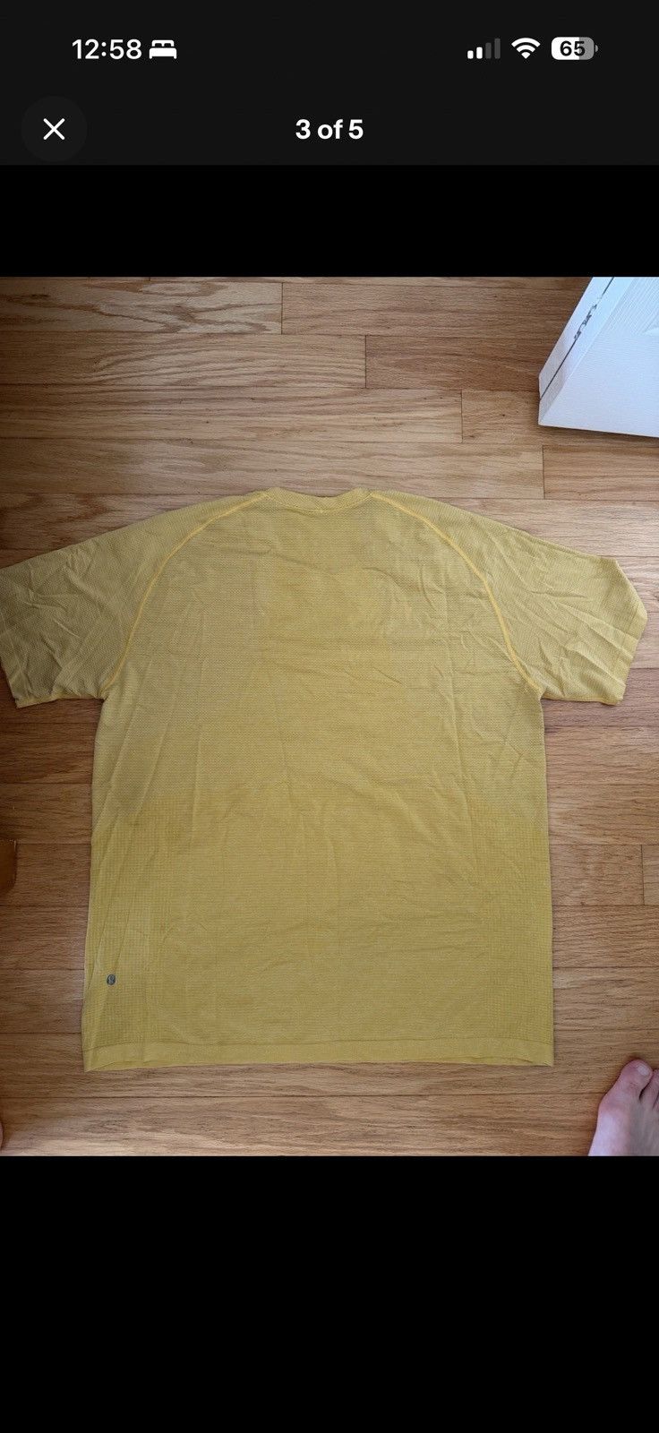 Lululemon lululemon athletica Yellow Short Sleeve Crewneck Tee Size US XXL / EU 58 / 5 - 3 Thumbnail
