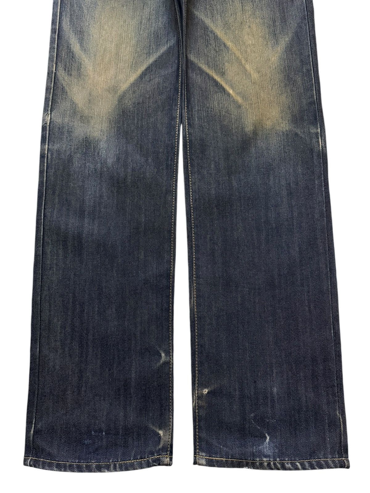 Edwin Vintage 90s Japan Edwin 404 Blue Mud Wash Whisker Loose Fit Size US 30 / EU 46 - 7 Thumbnail