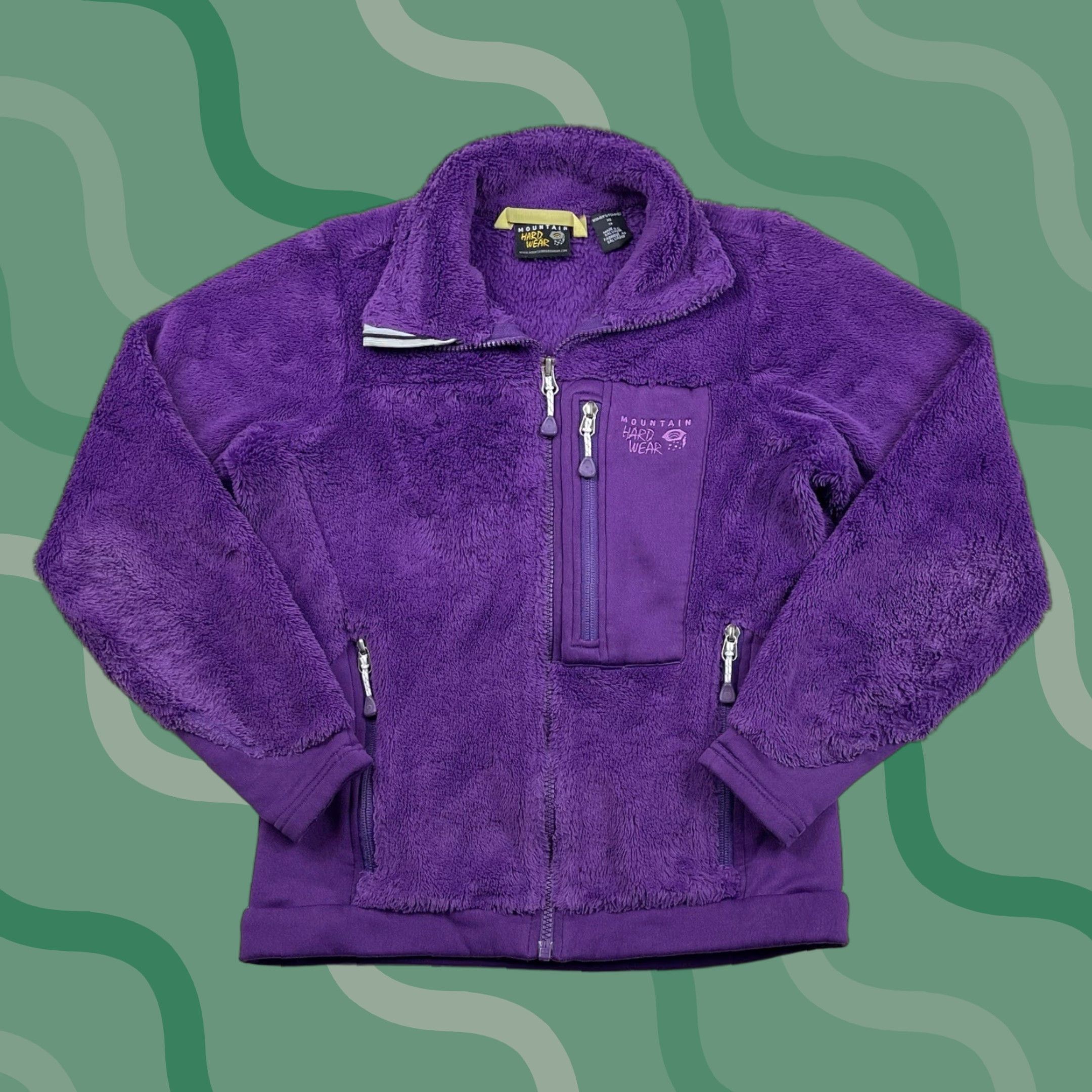 Mountain Hardwear VINTAGE Mountain Hardwear Monkey Jacket Fleece XS Purple Full Zip Pockets Womens Size XS / US 0-2 / IT 36-38 - 1 Thumbnail