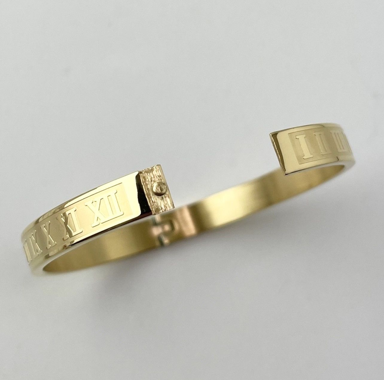 Jewelry Men's Roman Numeral Gold Tone Bracelet Size ONE SIZE - 5 Thumbnail
