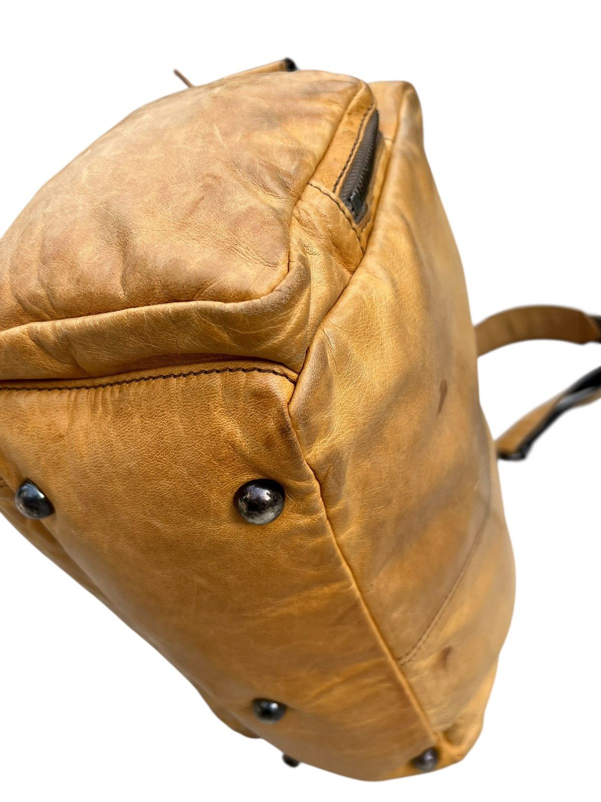 Leather LINK-KU Japan Stains Patina Horse Leather Messenger Bag Size ONE SIZE - 12 Thumbnail