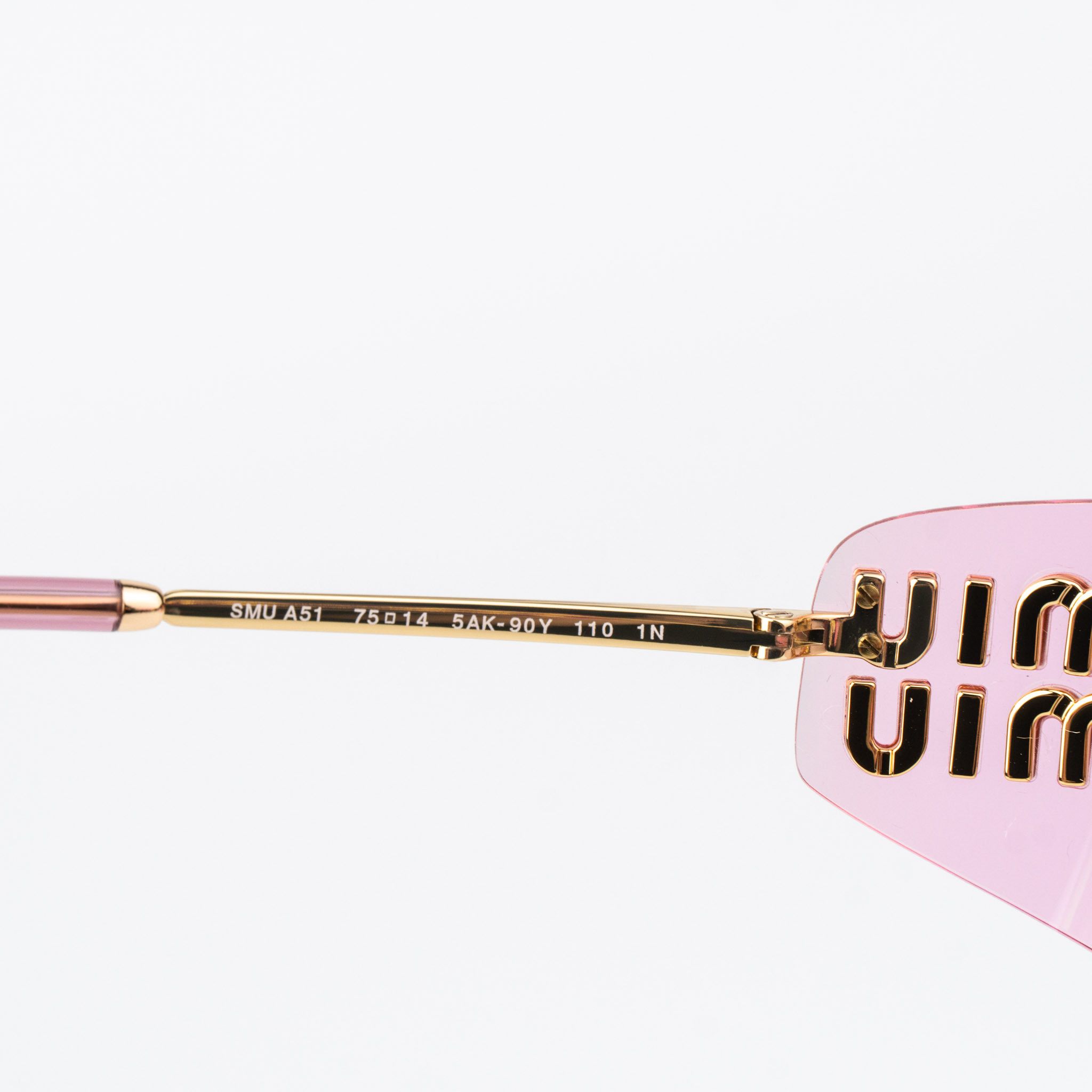 Miu Miu Miu Miu Women Sunglasses Rimless MUA51S 5AK90Y NEW AUTHENTIC Size ONE SIZE - 12 Thumbnail