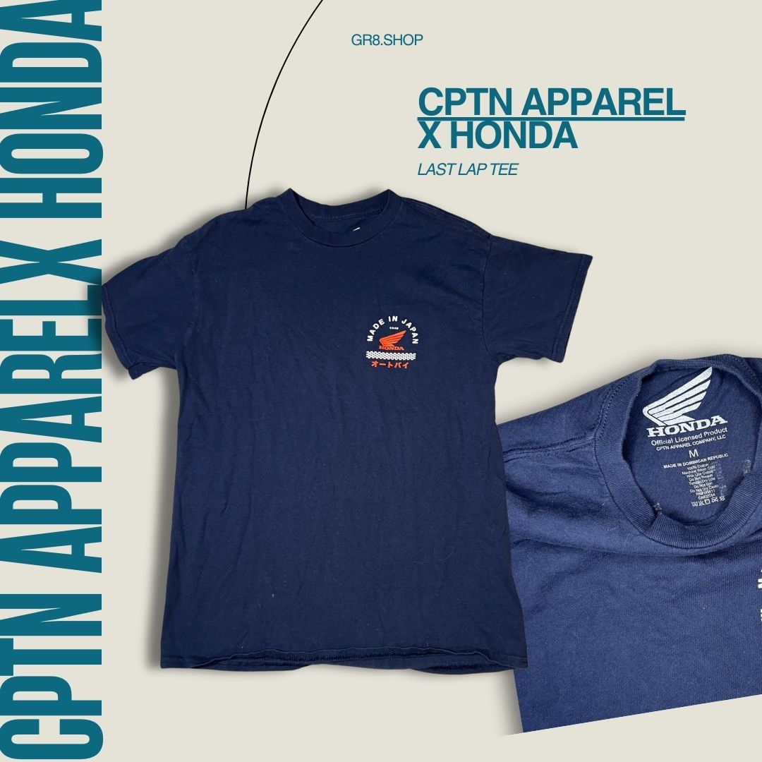 Honda Cptn Apparel X Honda Last Lap Tee Navy Blue Size M Cotton Bl Size US M / EU 48-50 / 2 - 1 Thumbnail