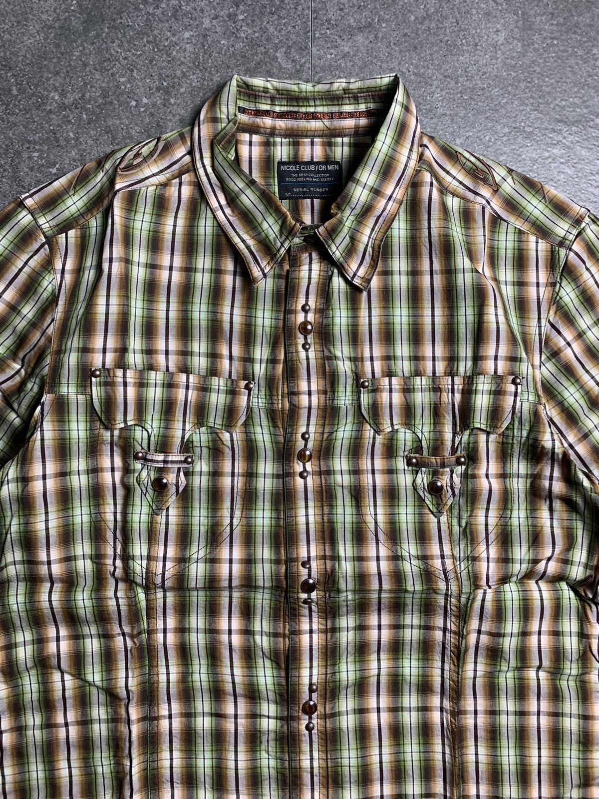 Nicole Club 2000s Nicole Club For Men Studded Tribal Shirt Size US S / EU 44-46 / 1 - 3 Thumbnail