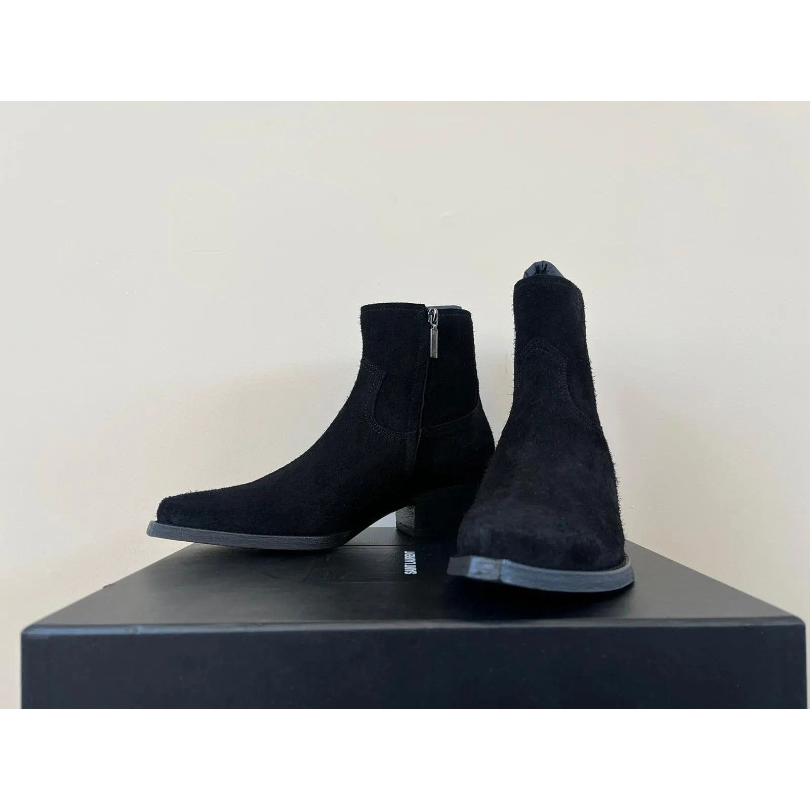 Saint Laurent Paris o1rshd1 Lukas 40 Boots in Crosta Wool in Black Size US 11 / EU 44 - 2 Thumbnail