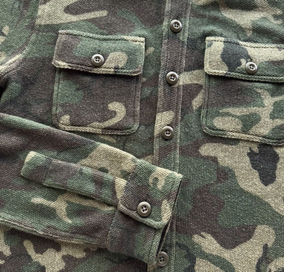 RRL Ralph Lauren Ralph Lauren Double RL Camouflage Knit Shirt K22 Size US S / EU 44-46 / 1 - 5 Thumbnail