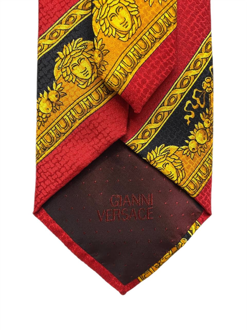 Versace Gianni Versace Medusa Baroque Monogram Multicolor Silk Tie Size ONE SIZE - 6 Thumbnail