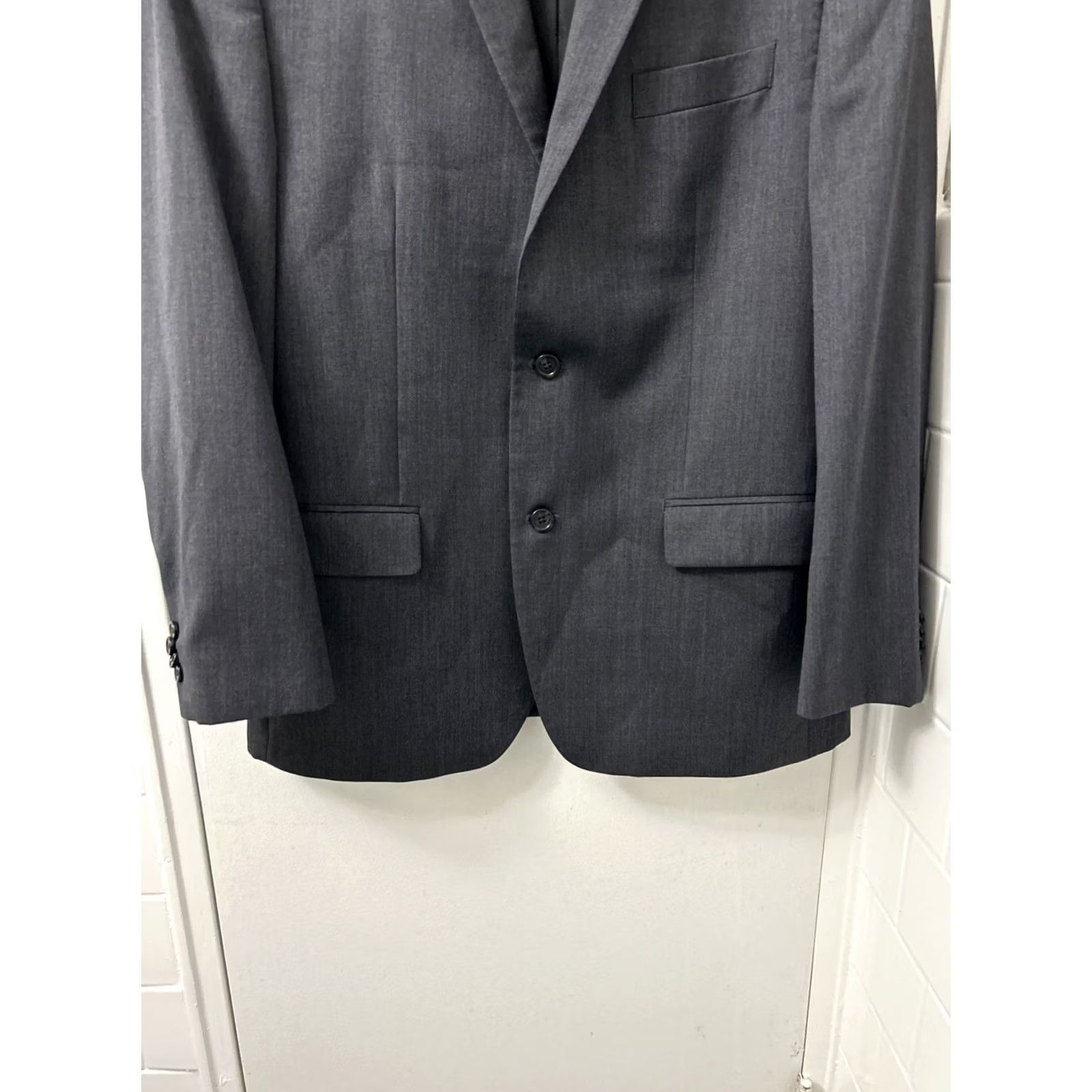 Michael Kors Michael Kors Blazer Mens Sz 42R Gray 100% Wool 2 Buttons Sport Jacket Size 42R - 3 Thumbnail