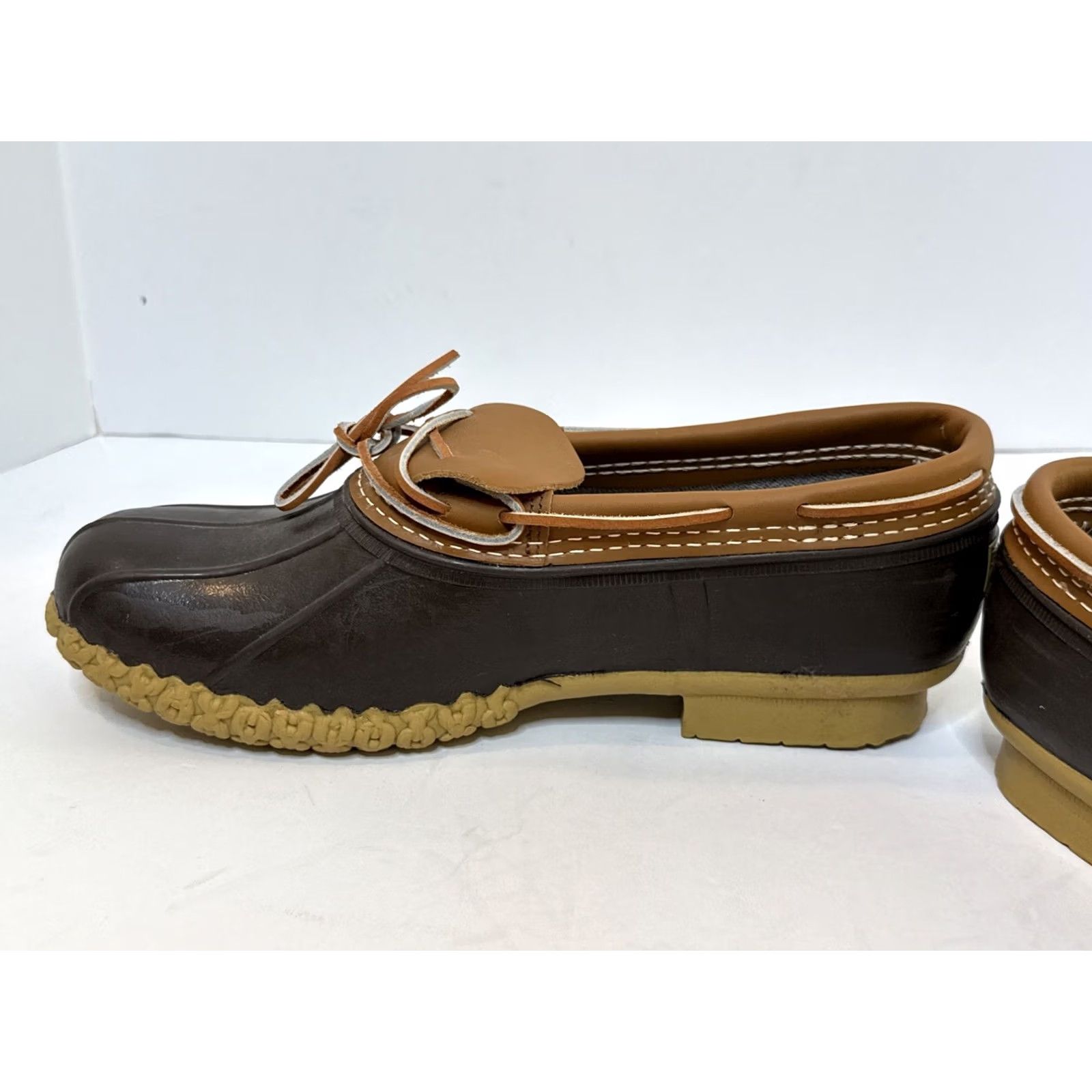 Vintage VINTAGE LL Bean Duck Boots Brown Low Rubber Moc Waterproof Leather Men's Size 12 Size US 12 / EU 45 - 4 Thumbnail