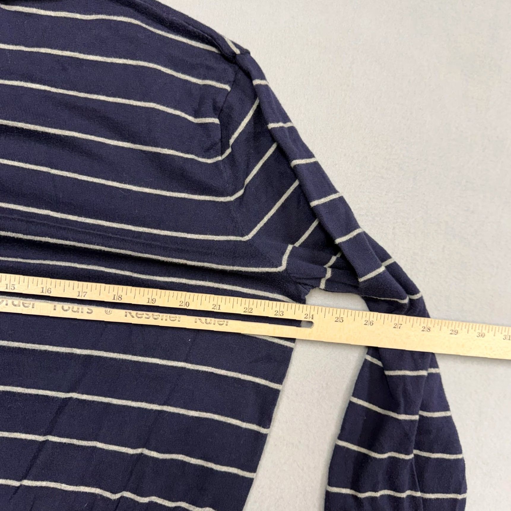 Polo Ralph Lauren Polo Ralph Lauren Sweater Mens Large Blue V Neck Stripe Knit Pullover Pony Logo Size US L / EU 52-54 / 3 - 5 Thumbnail