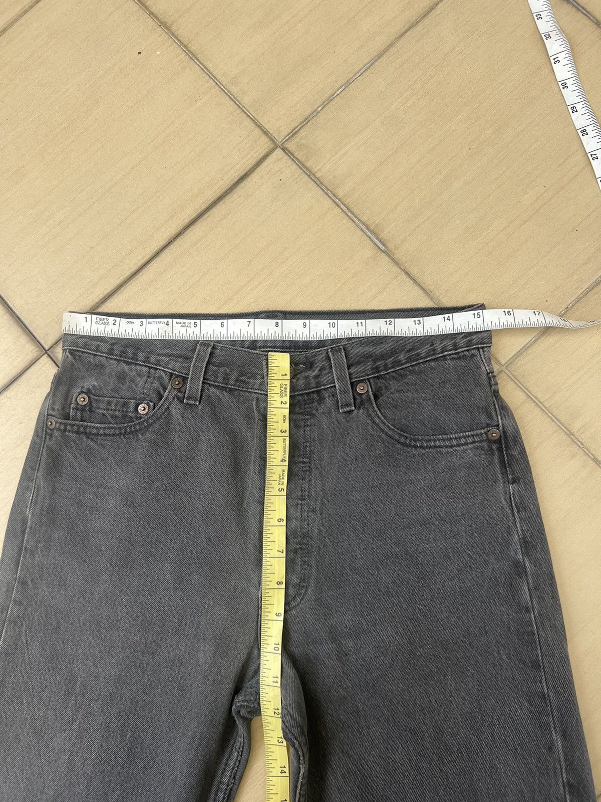 Levi's Vintage 80s Levi’s 501 Distressed Fade Black Denim Jeans Size US 30 / EU 46 - 3 Thumbnail