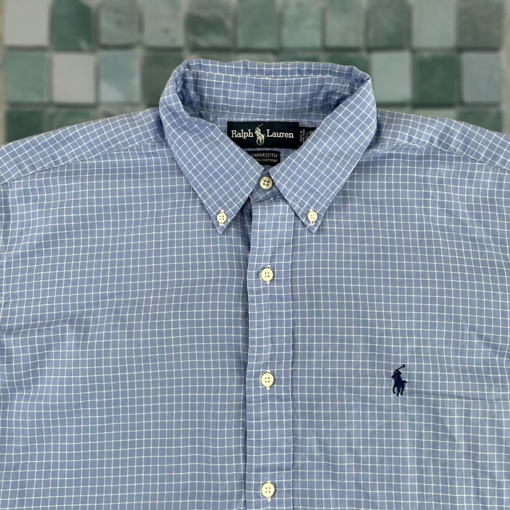 Polo Ralph Lauren Polo Ralph Lauren Shirt Men 16.5 34-35 Large Blue Check Yarmouth Preppy Pony Size US L / EU 52-54 / 3 - 1 Thumbnail