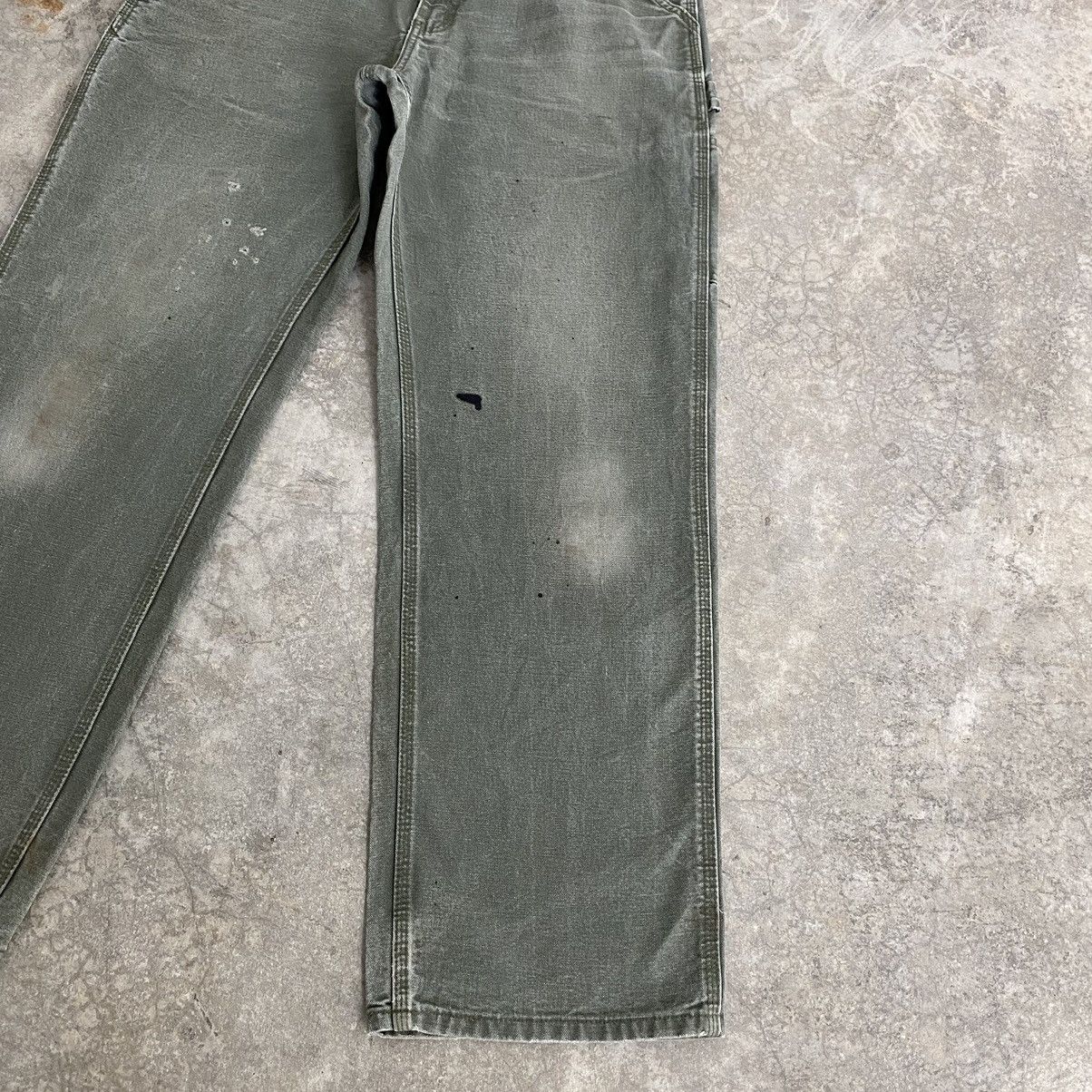 Carhartt Vintage Carhartt Faded Moss Green Carpenter Work Pants Size US 34 / EU 50 - 9 Thumbnail