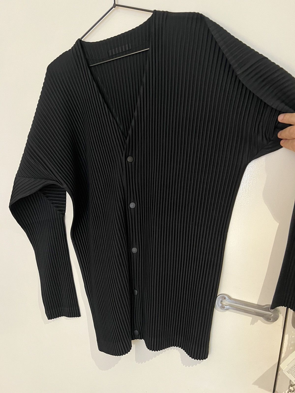 Issey Miyake HOMME PLISSÉ ISSEY MIYAKE Jacket cardigan Black 2 Medium Size US M / EU 48-50 / 2 - 2 Thumbnail