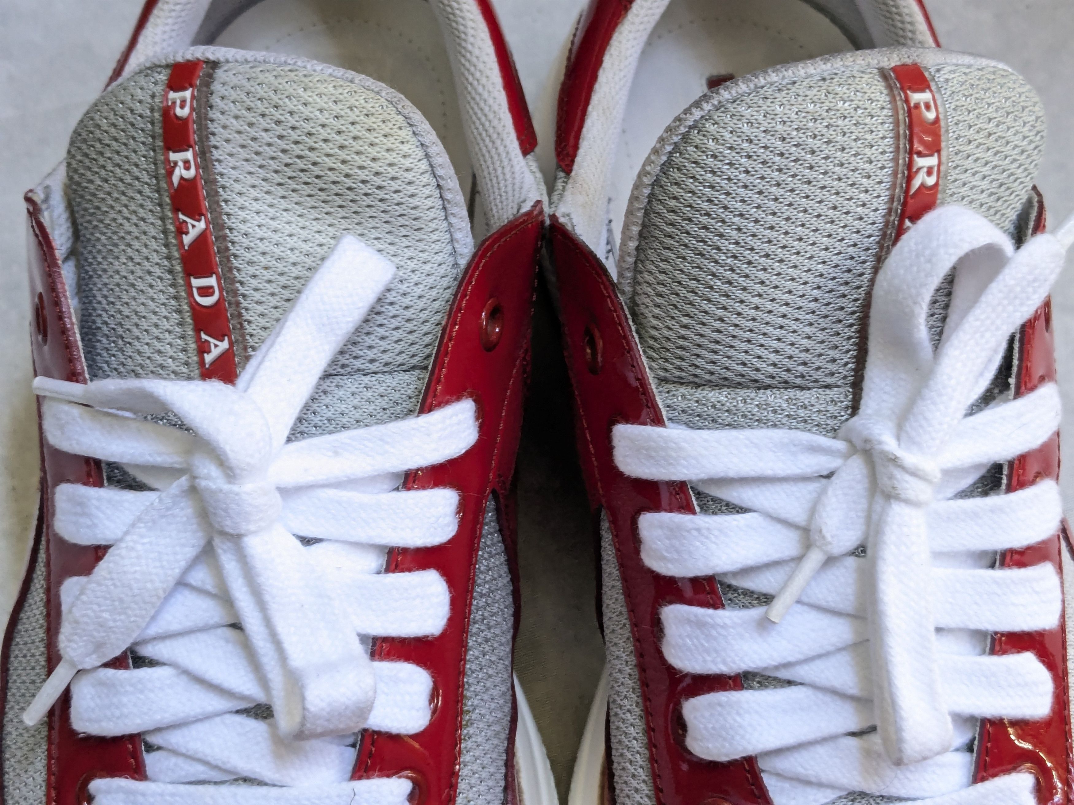 Prada Prada America's Cup Sneakers Red Patent Leather 11.5 Low Size US 11.5 / EU 44-45 - 3 Thumbnail